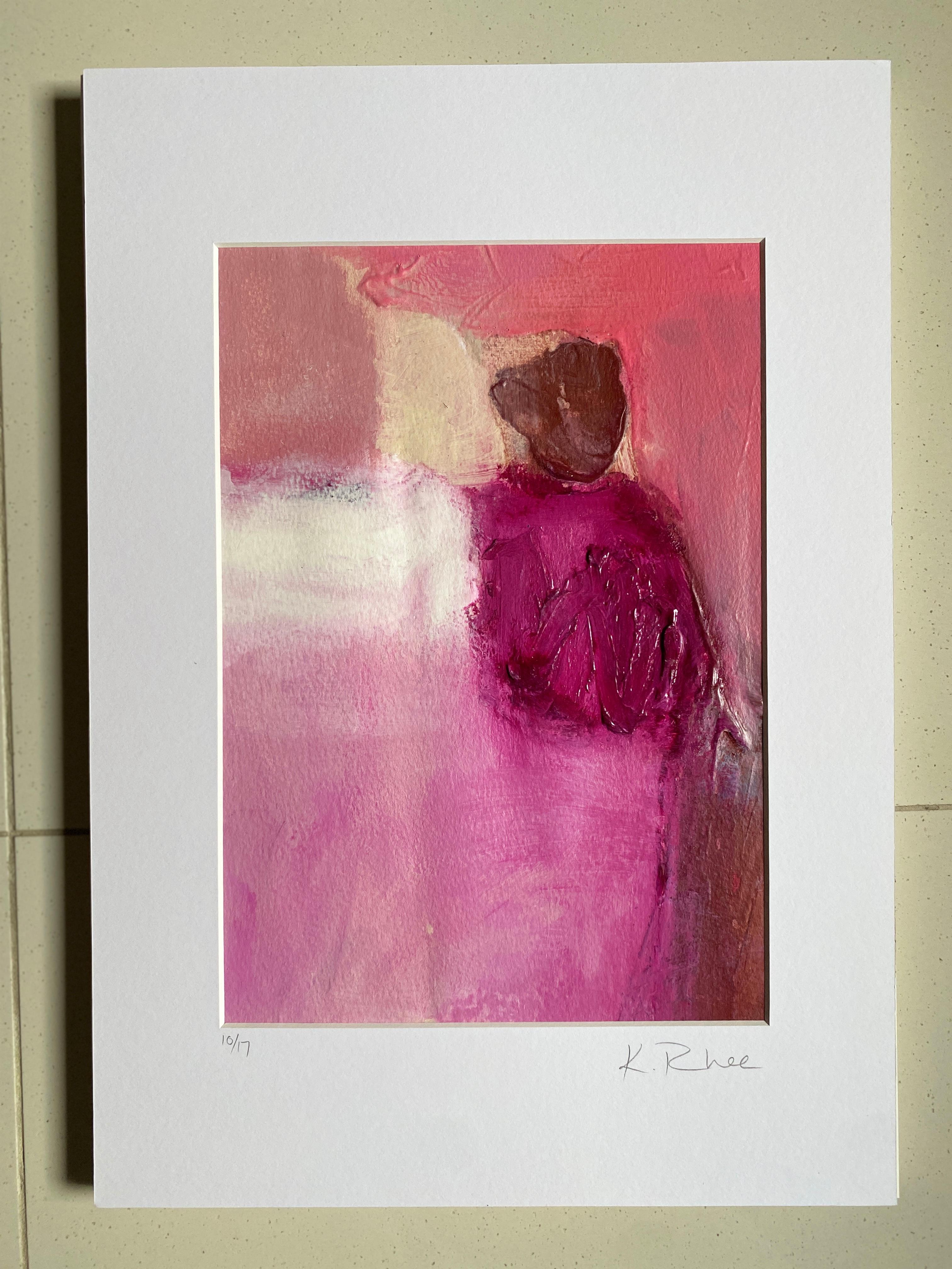 This is a small series of works on paper titled 'Abstract Forms' exploring natural forms, textures and surfaces of mother nature. Created to invoke positive, calm energy in colours of sand, rose pink, tan and white.  This small work is heavily