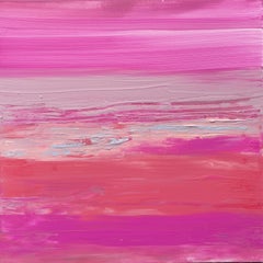 Cotton Candy fluorescent pink mid century modern abstract expressionist