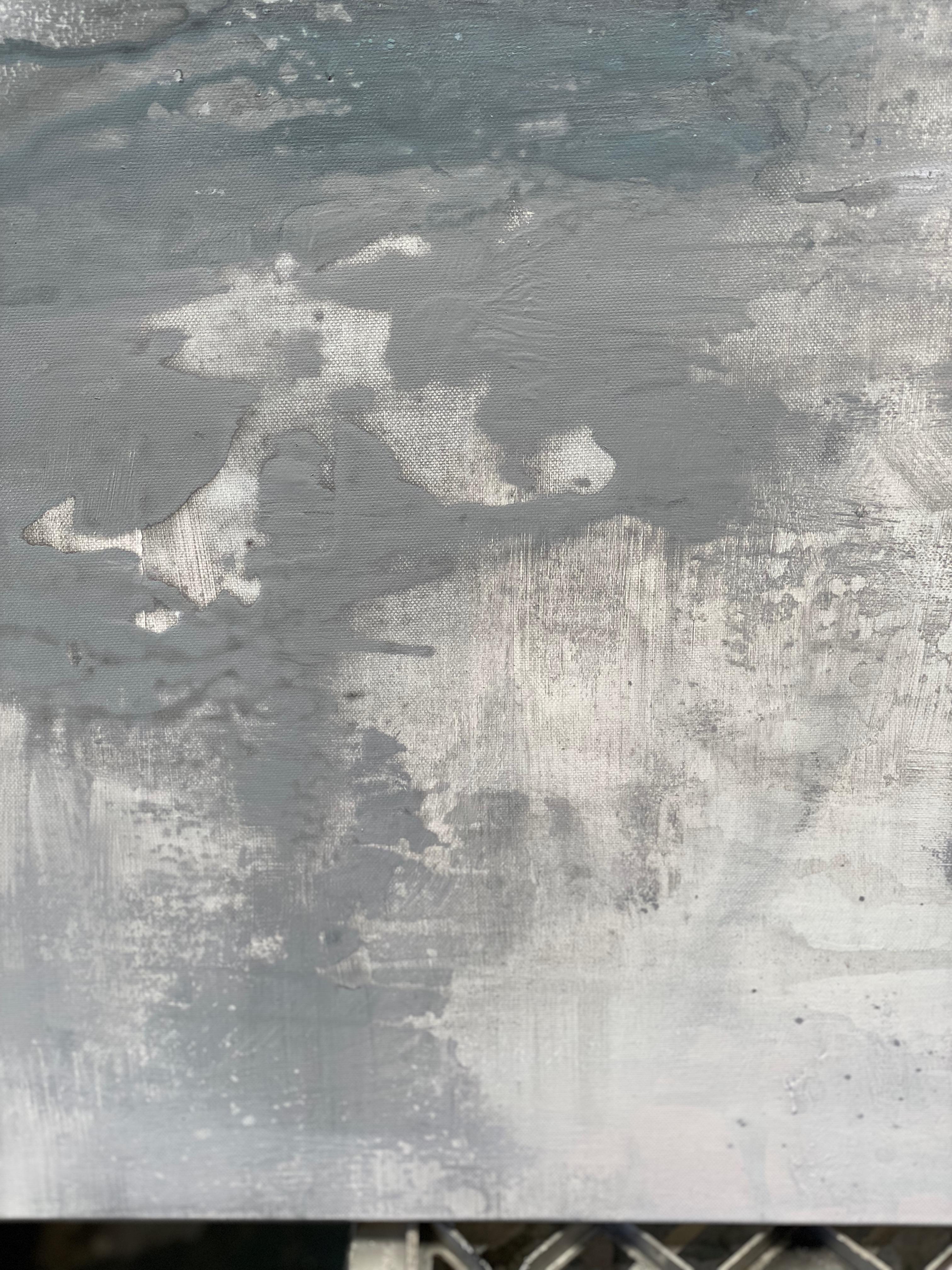 Gentle Grey from the Kindness Collection is a minimalist abstract work striving for soft, subtle, elegant simplicity rich in depth and detail, with an added horizon line invoking a peaceful abstract landscape view. 
This soft delicate finish is