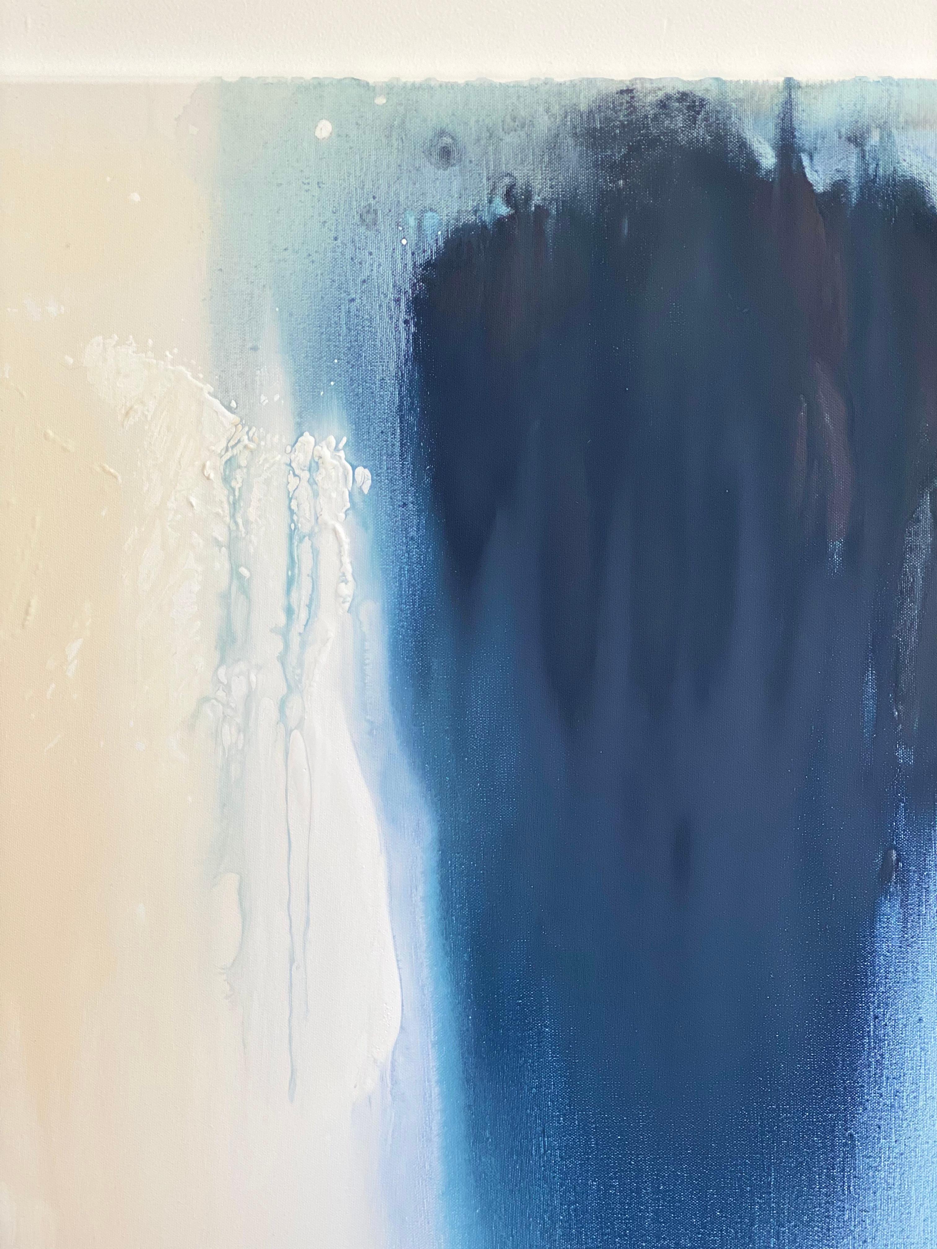 Its Blue: Peace & Quiet Organic Modern Wabi Sabi abstract minimalist painting  11