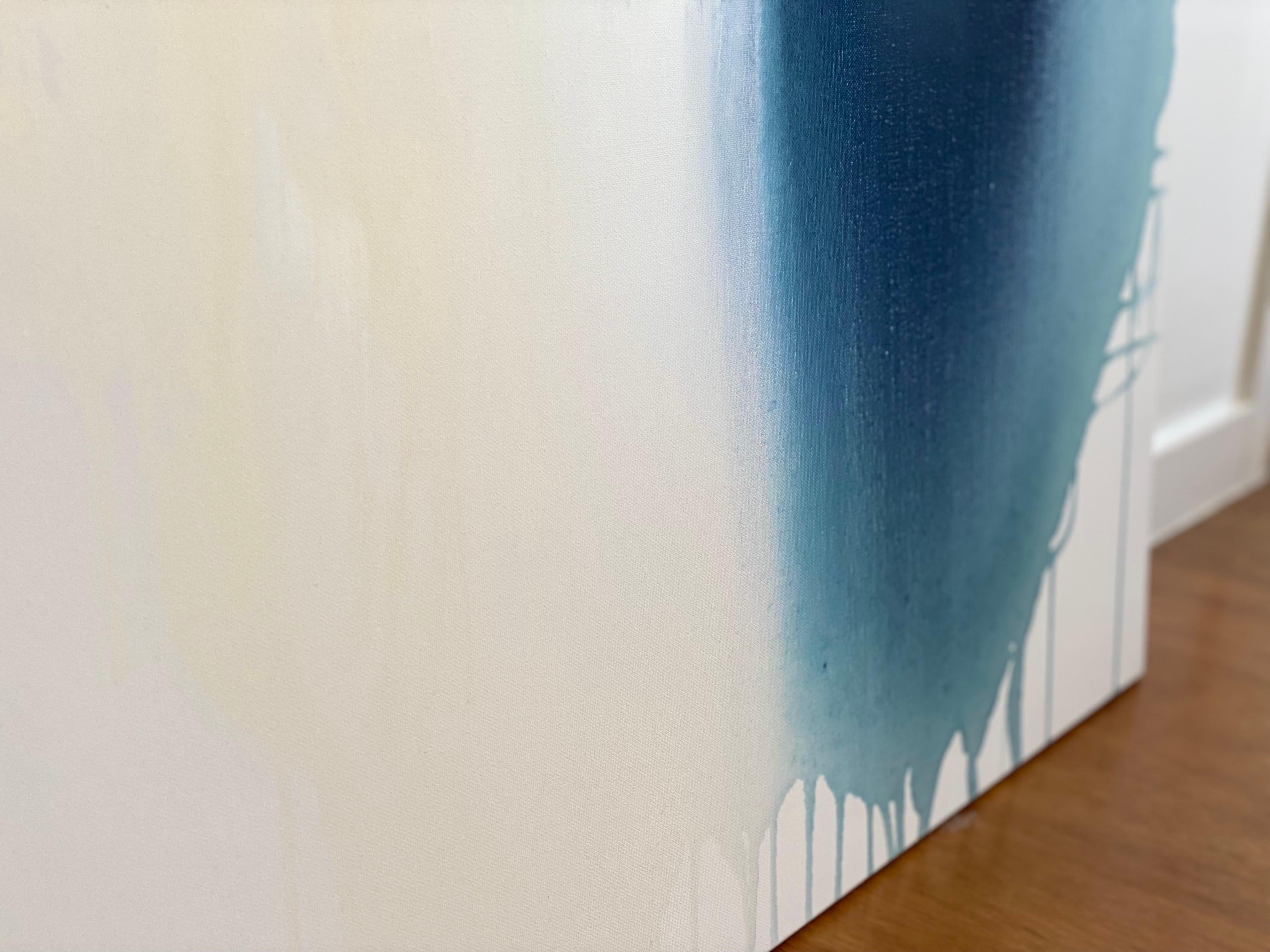 Its Blue: Peace & Quiet Organic Modern Wabi Sabi abstract minimalist painting  3