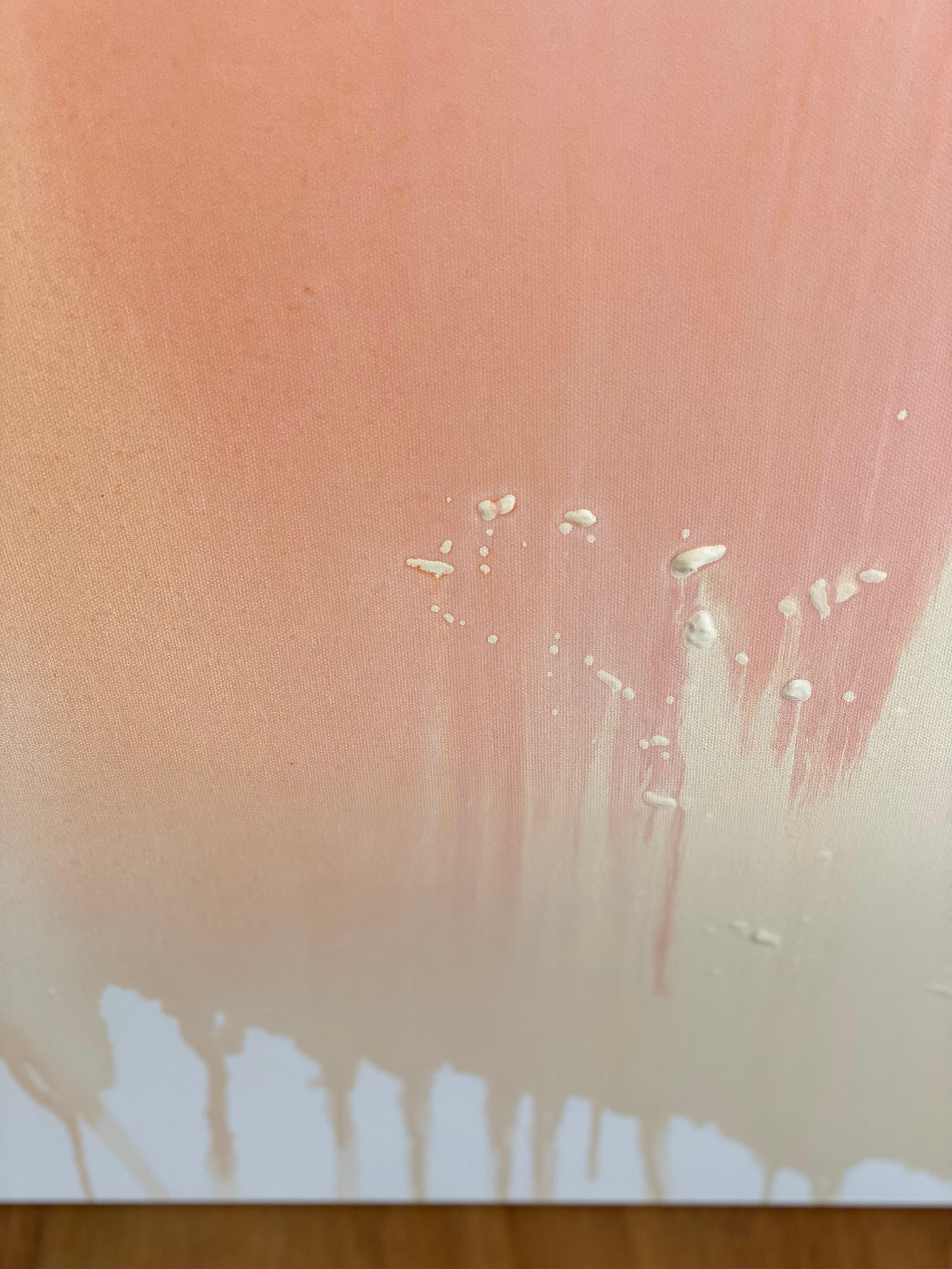 Il suo rosa: Pace e tranquillità Pittura organica moderna Wabi Sabi astratta minimalista 12