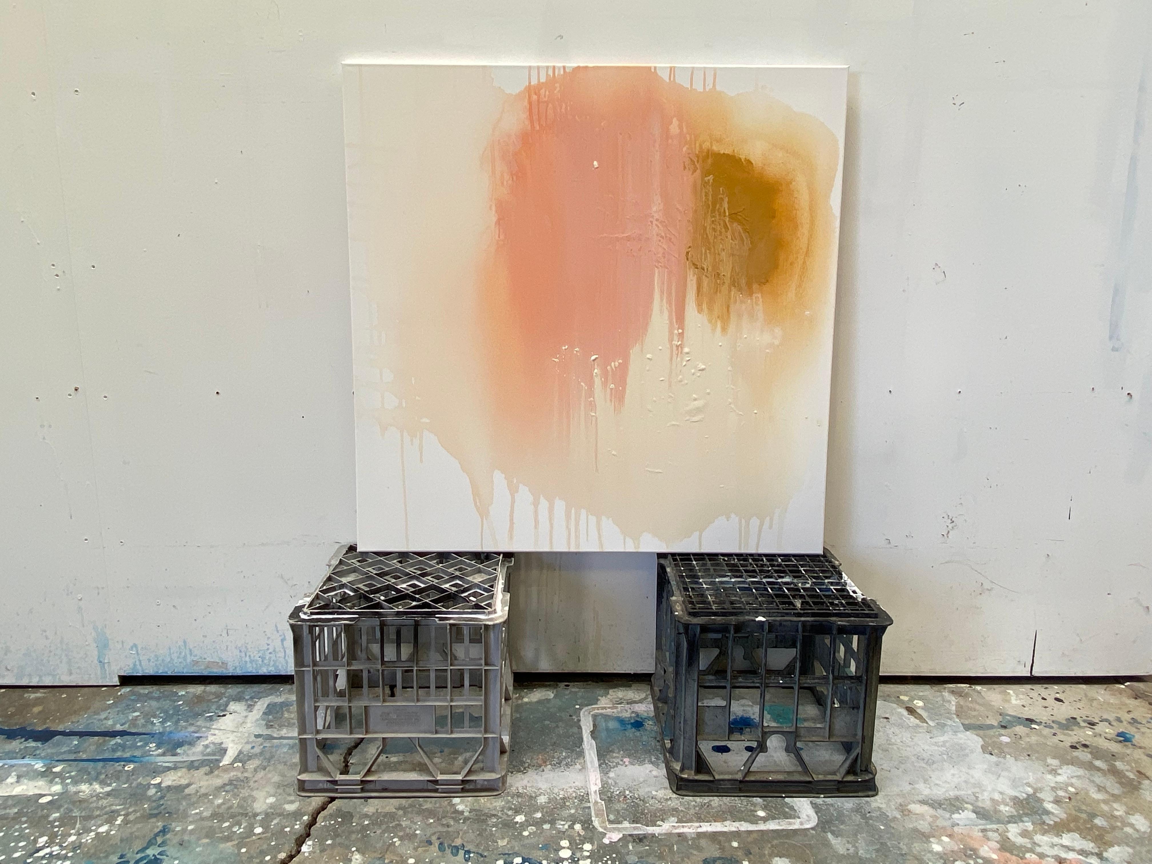 Its Pink: Peace & Quiet Organic Modern Wabi Sabi abstract minimalist painting 1