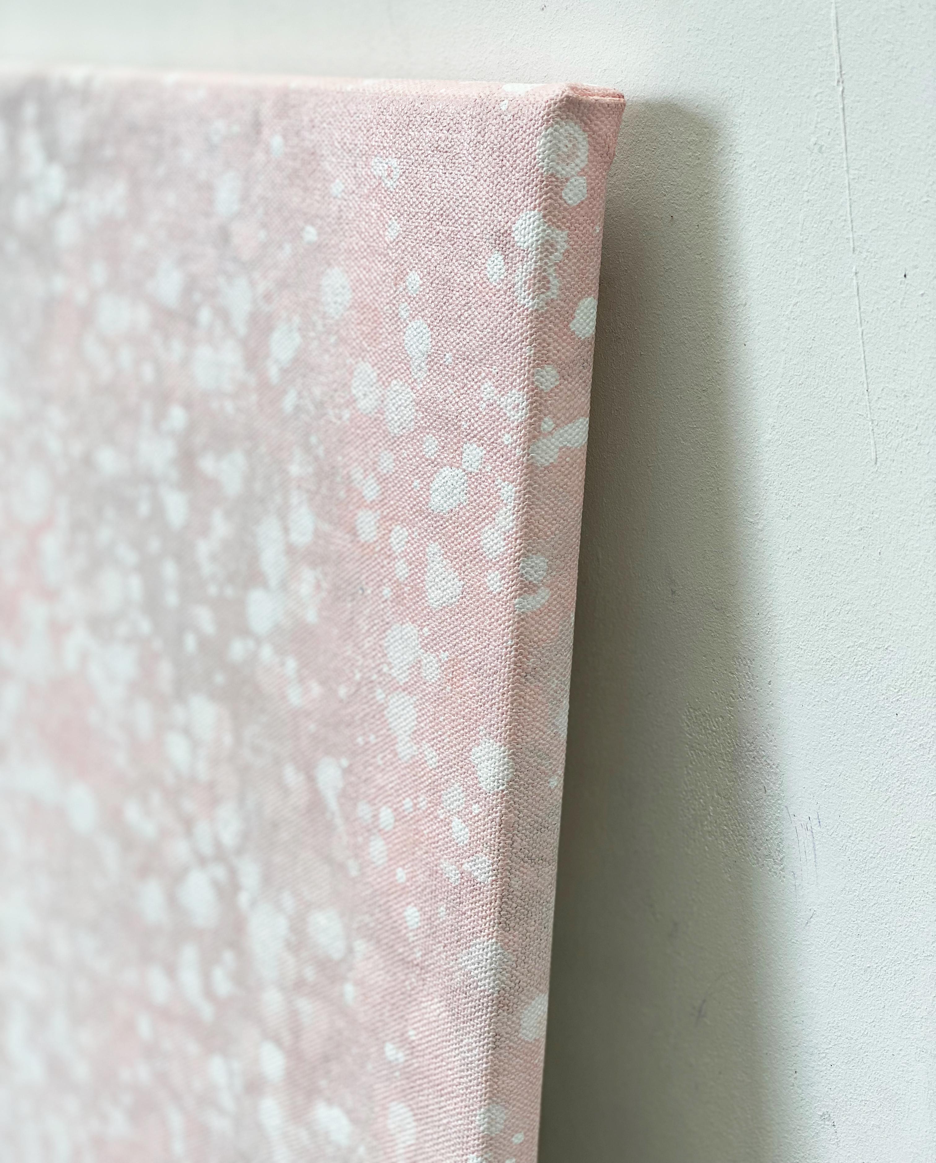'Its snowing pastel pink' is a small stylised abstract work striving for minimalism in soft peaceful pastel tones and delicate textures.

One of threes works in the 'It's Snowing Series' an abstract expressionist collection of paintings reflecting
