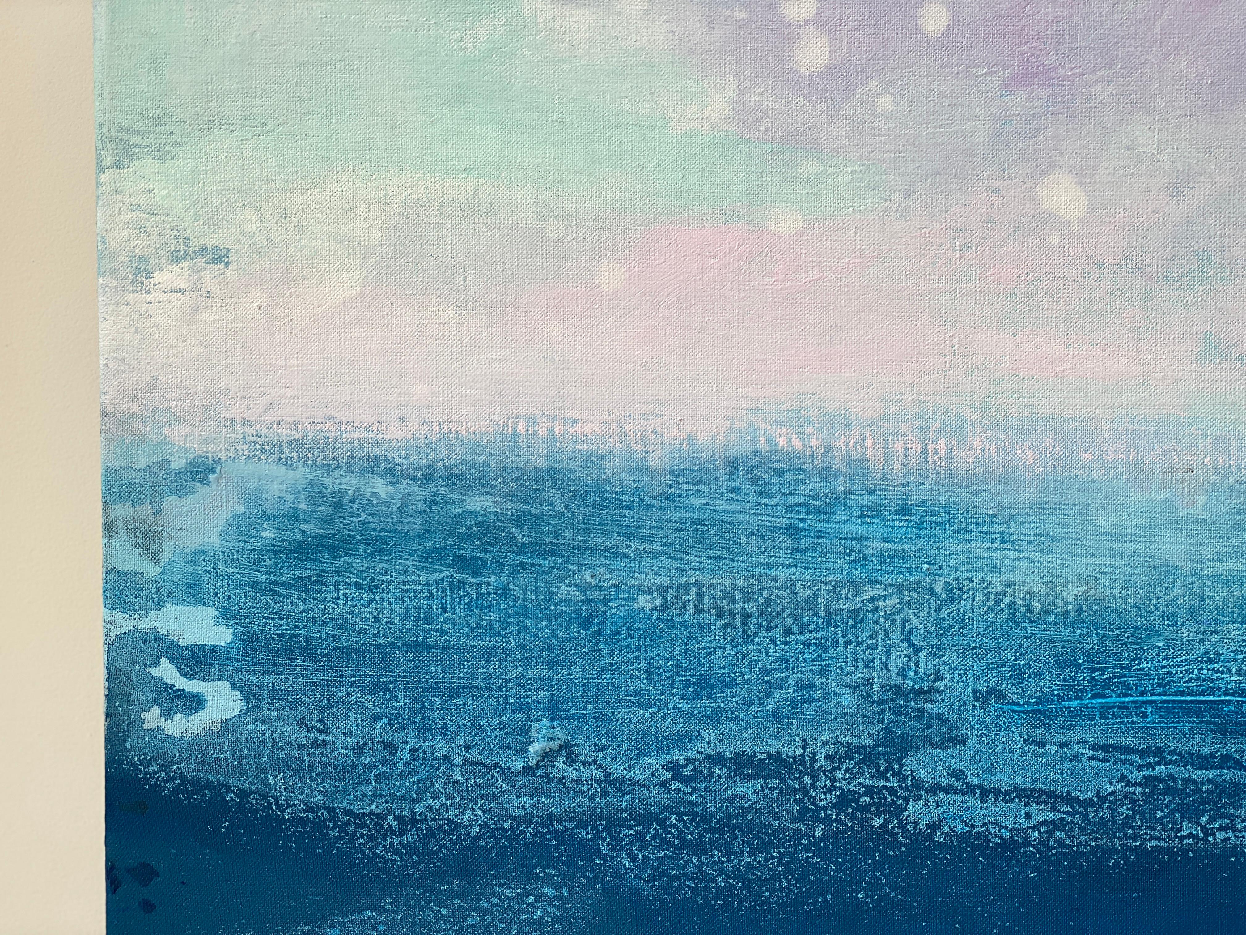 New Day Beginning blue ocean abstract landscape cloudy impressionism sky  10