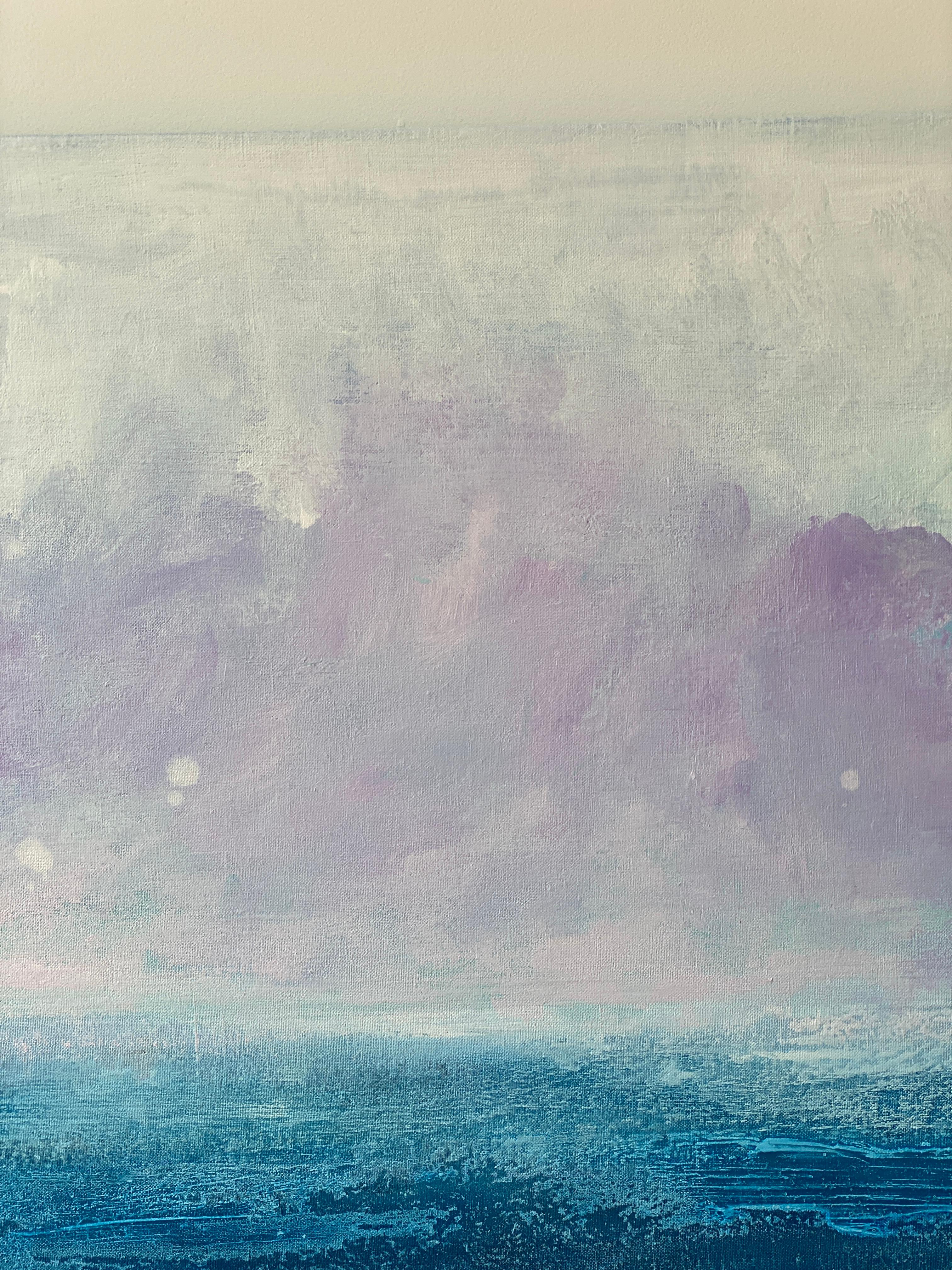 New Day Beginning blue ocean abstract landscape cloudy impressionism sky  11