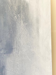 Blue minimalist abstract expressionist large scale painting ready to hang canvas
