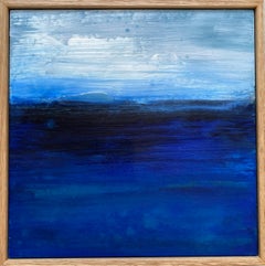 Tomorrow clouds ocean waves abstraktes impressionistisches blaues Aquamarin Wasser