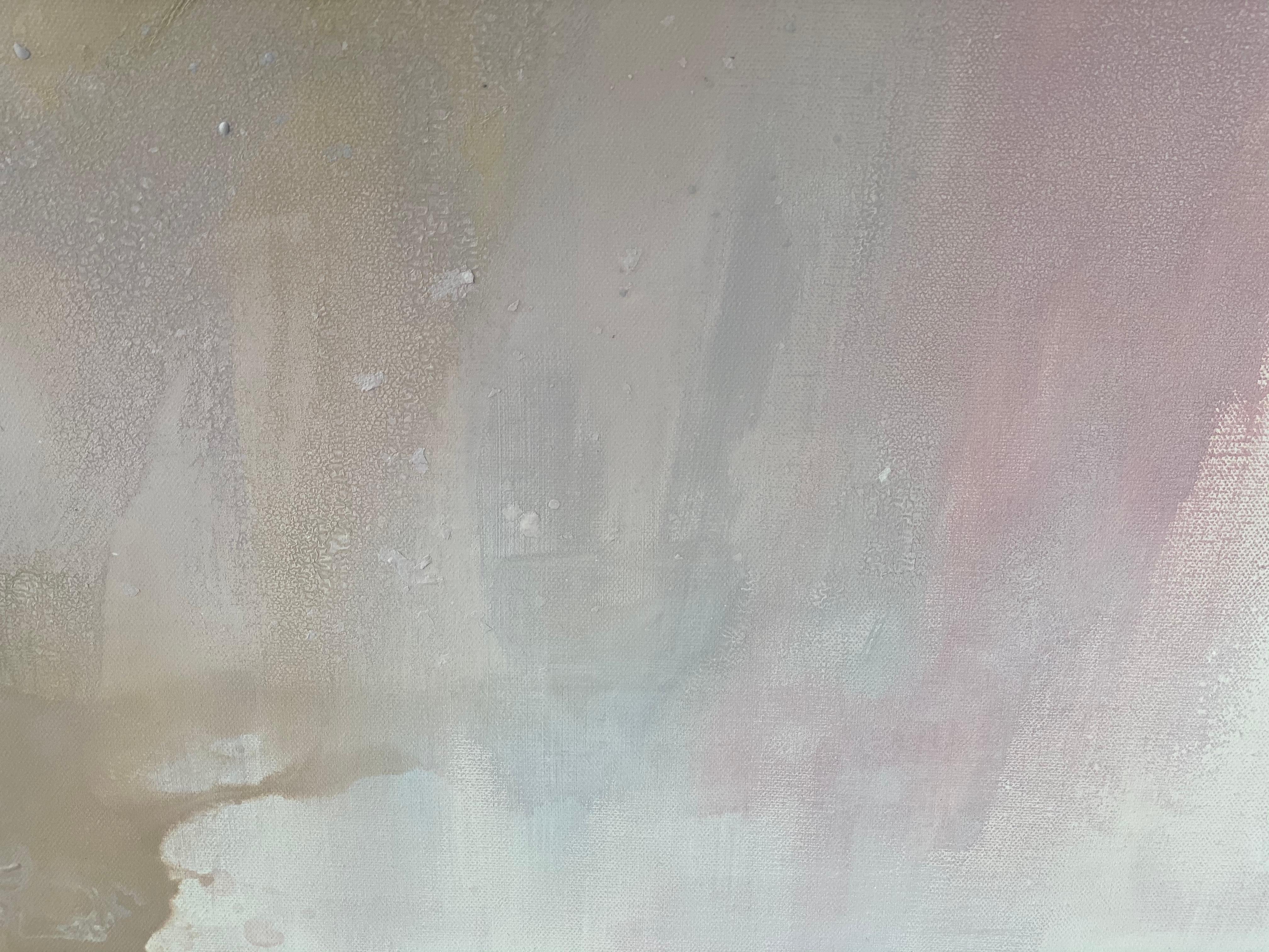 'Views at dusk'
An extremely delicate abstract, soft, gentle, wind swept tones of pink, tan, white and earthy colour. Richly layered paint reveal beautiful textures and delicate descriptive detail. Colours I have used are yellow pink, magenta,
