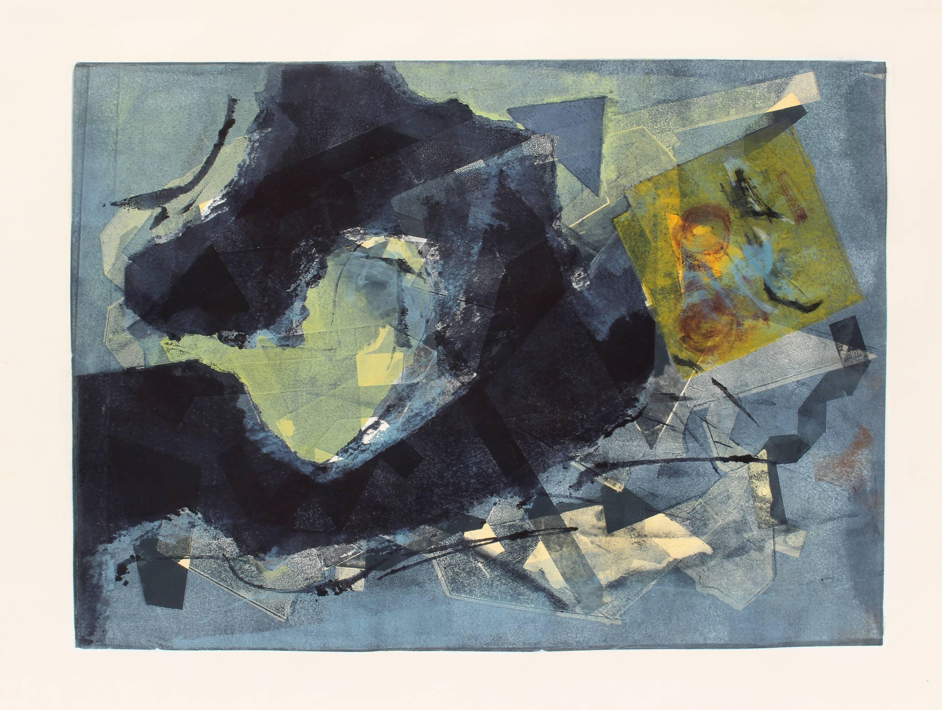 Untitled (Green and Blue) - Print by Kathleen Sherin