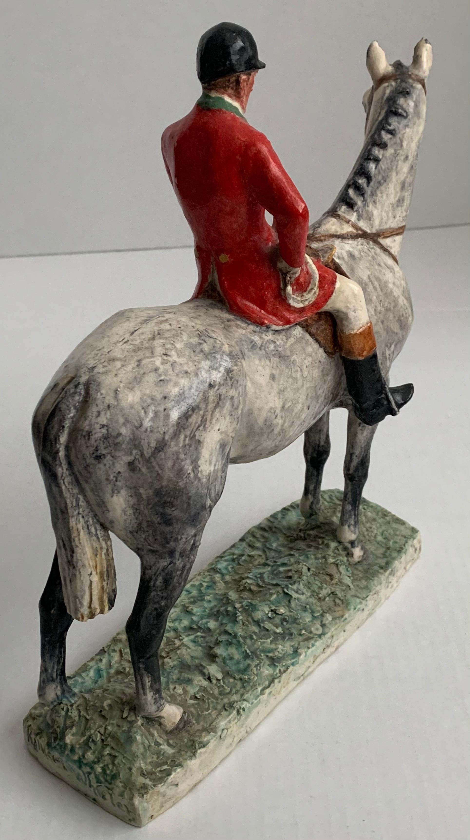 Kathleen Wheeler Crump Equestrian Figurine Ceramic Sculpture 4