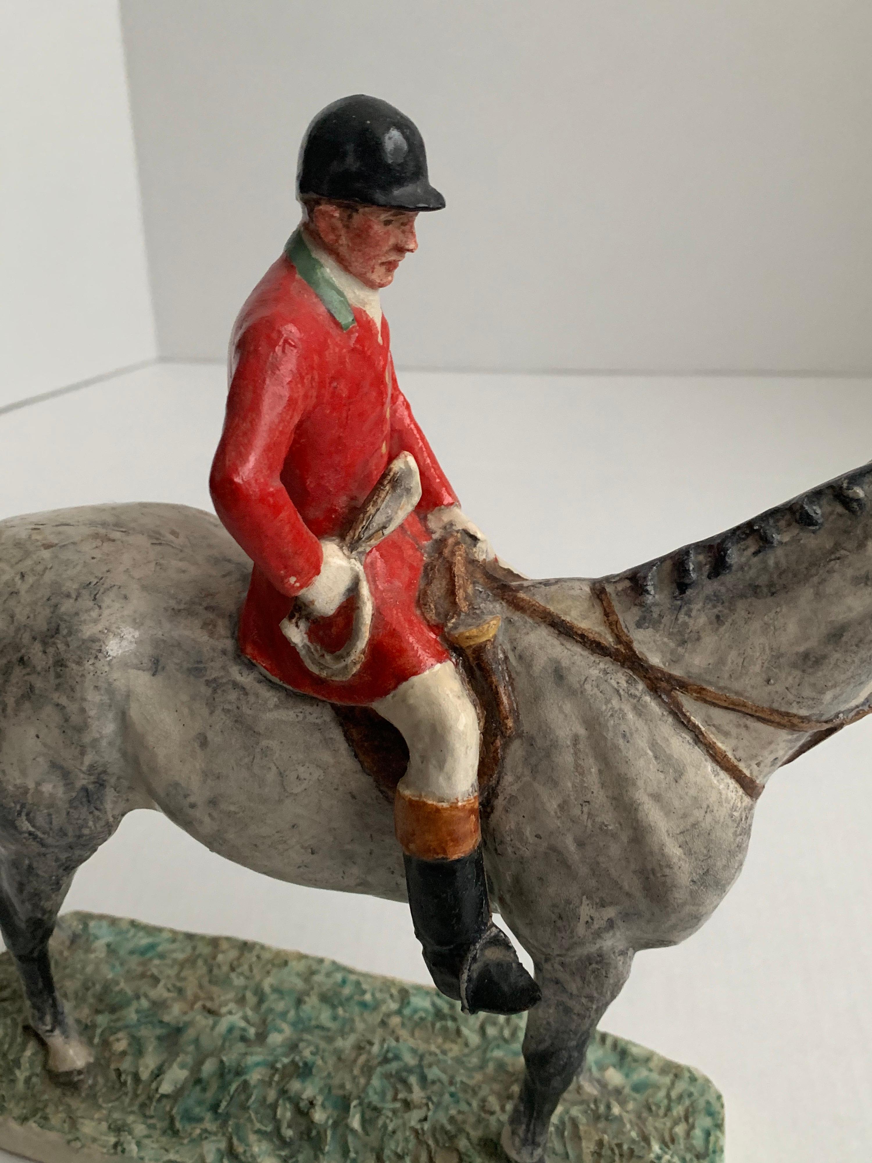 Kathleen Wheeler Crump Equestrian Figurine Ceramic Sculpture 5