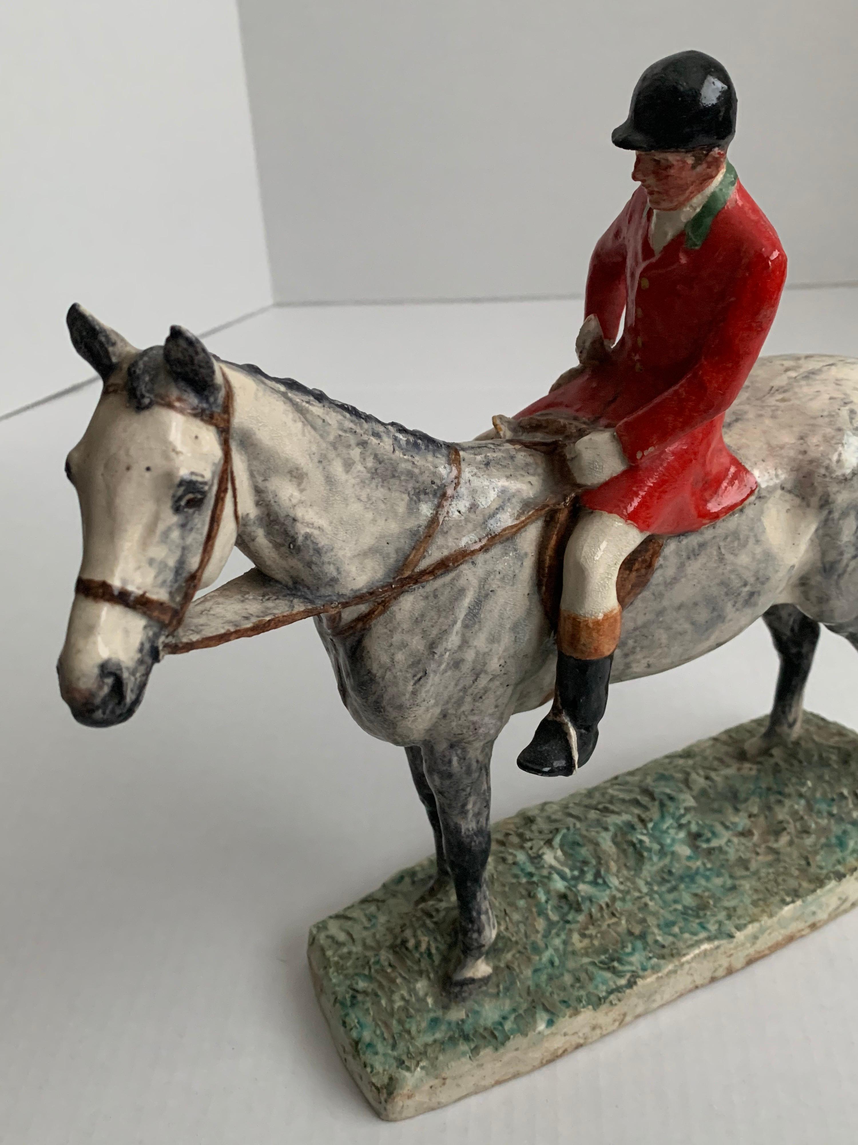 Kathleen Wheeler Crump Equestrian Figurine Ceramic Sculpture 6