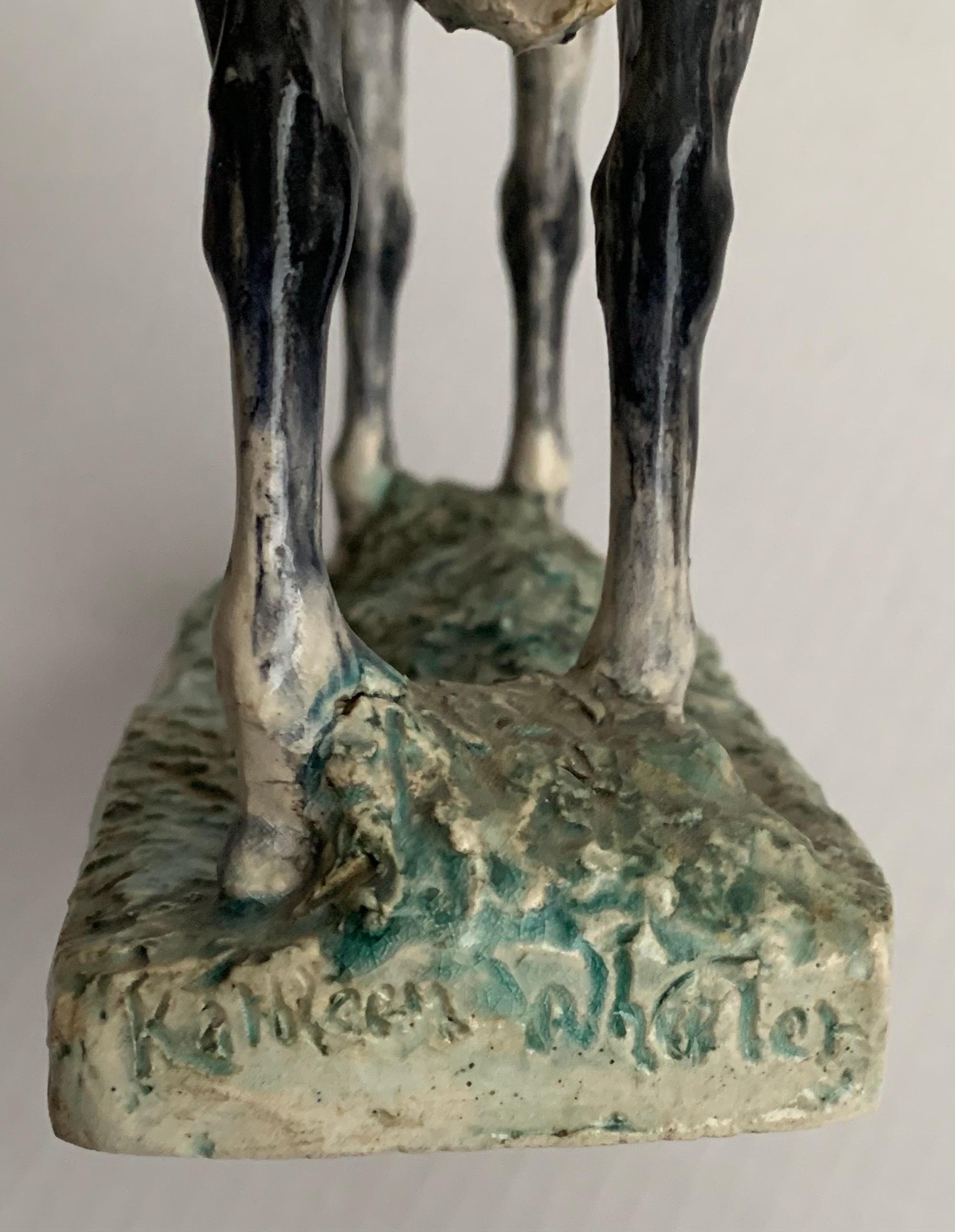 Kathleen Wheeler Crump Equestrian Figurine Ceramic Sculpture 9