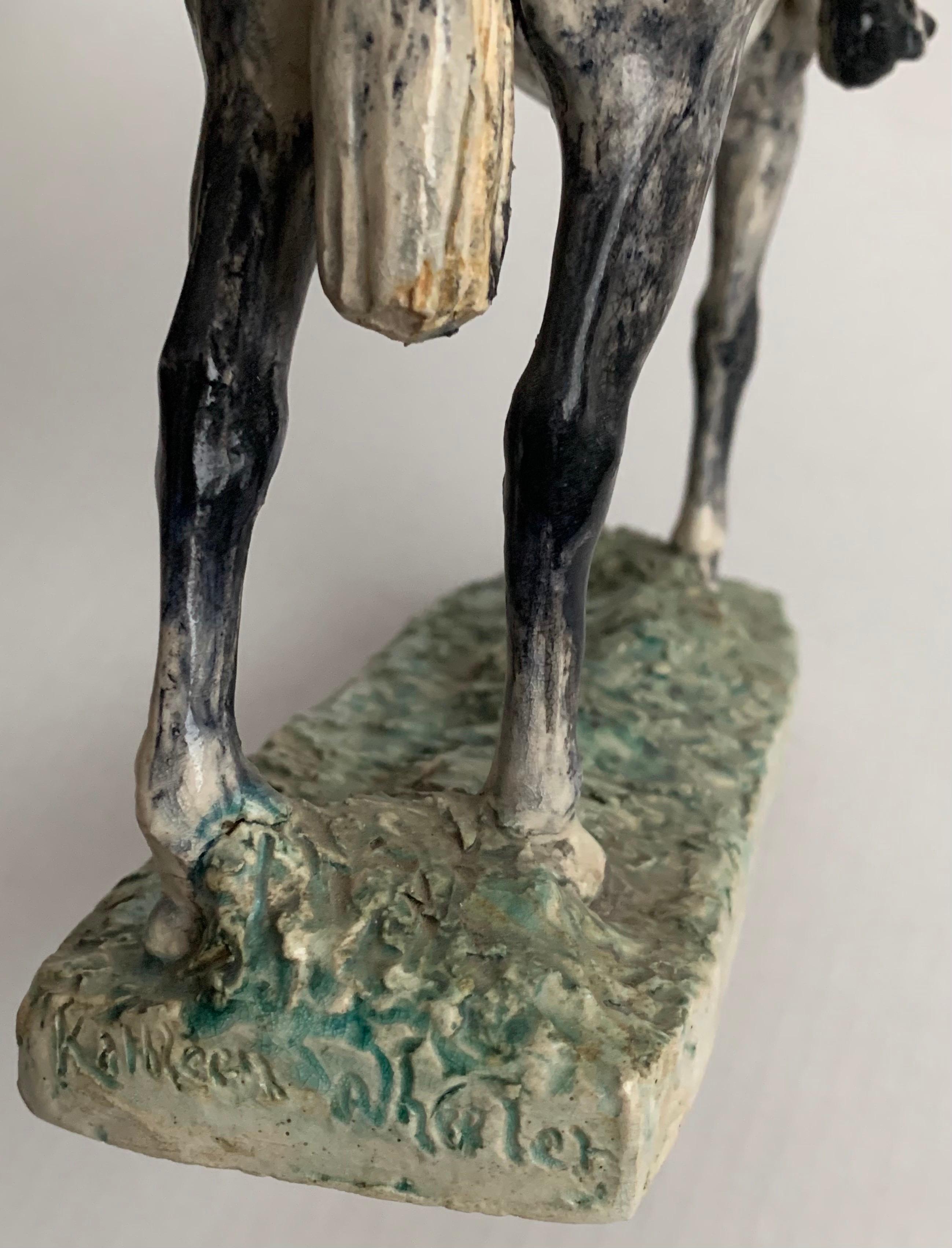 Kathleen Wheeler Crump Equestrian Figurine Ceramic Sculpture 10