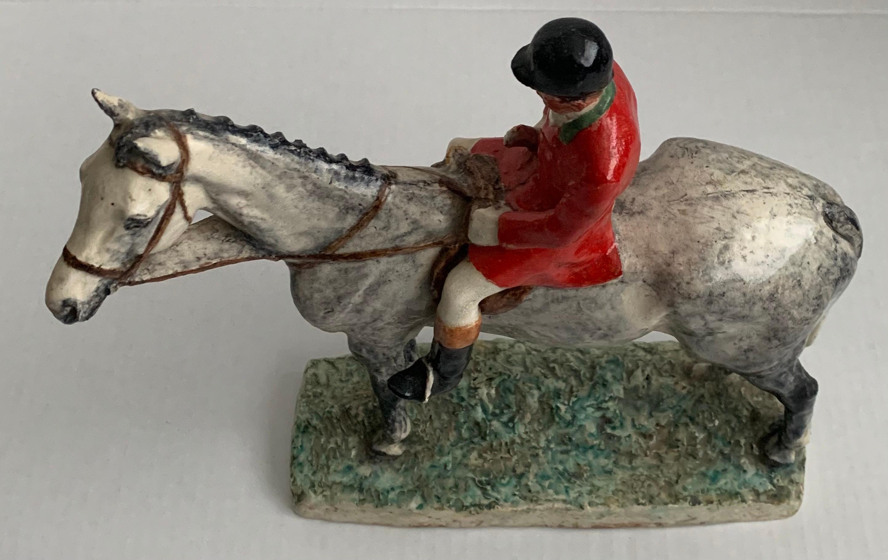 Kathleen Wheeler Crump Equestrian Figurine Ceramic Sculpture In Good Condition In Stamford, CT
