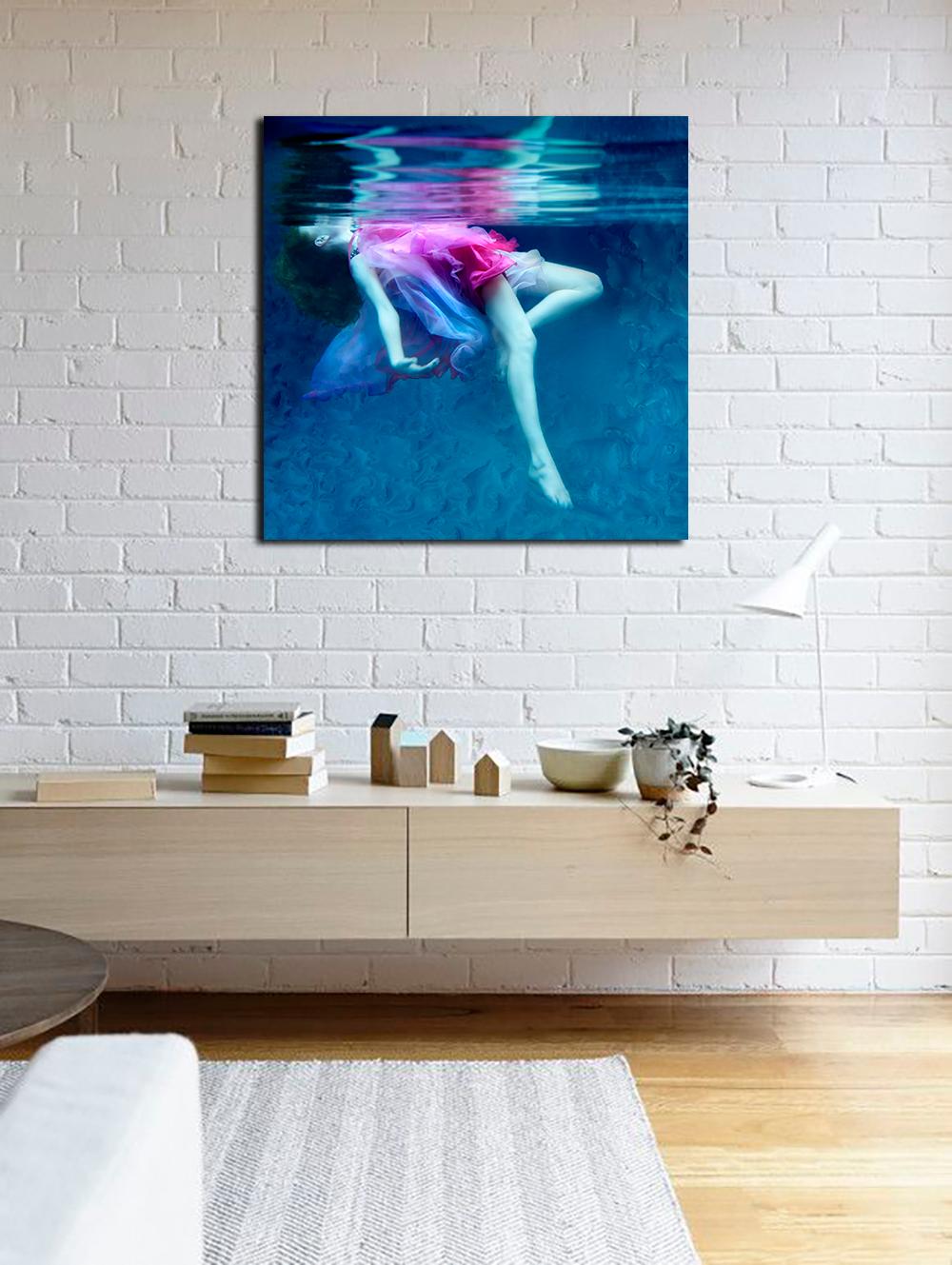 Dream - underwater photography, archival metallic paper contemporary mounted - Photograph by Kathleen Wilke