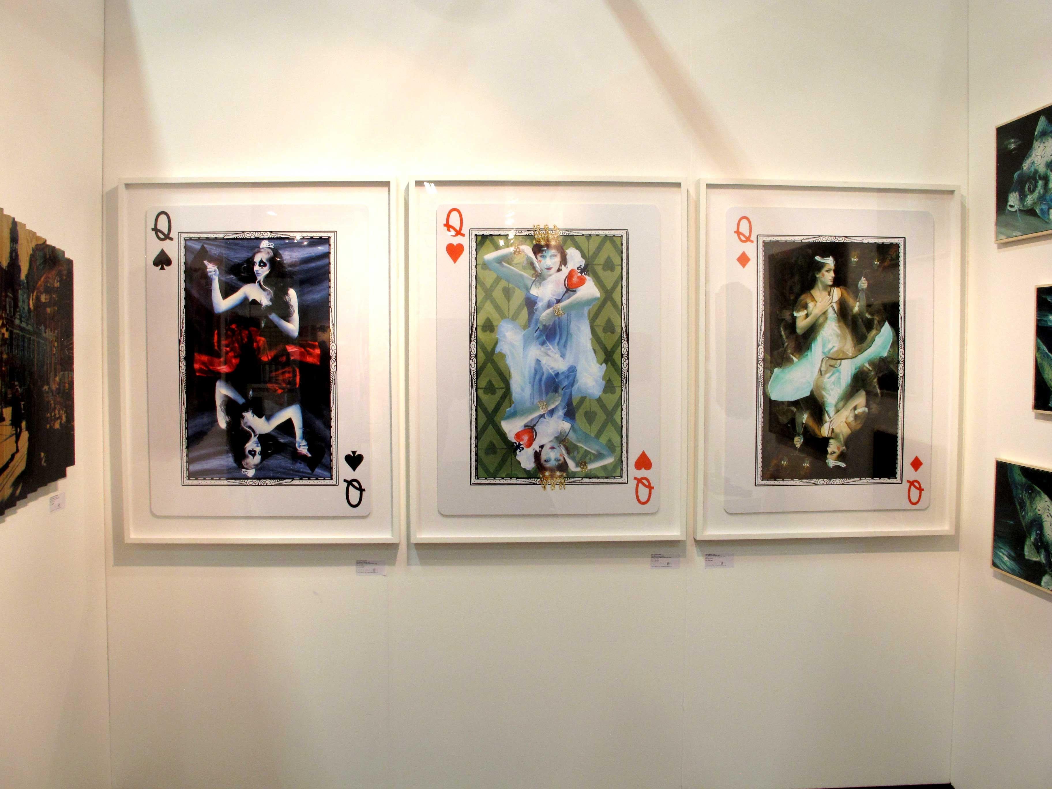 Queen of Diamonds- underwater photography, archival metallic paper contemporary - Photograph by Kathleen Wilke