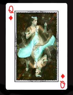 Queen of Diamonds – Unterwasserfotografie, zeitgenössisches Metallic-Papier
