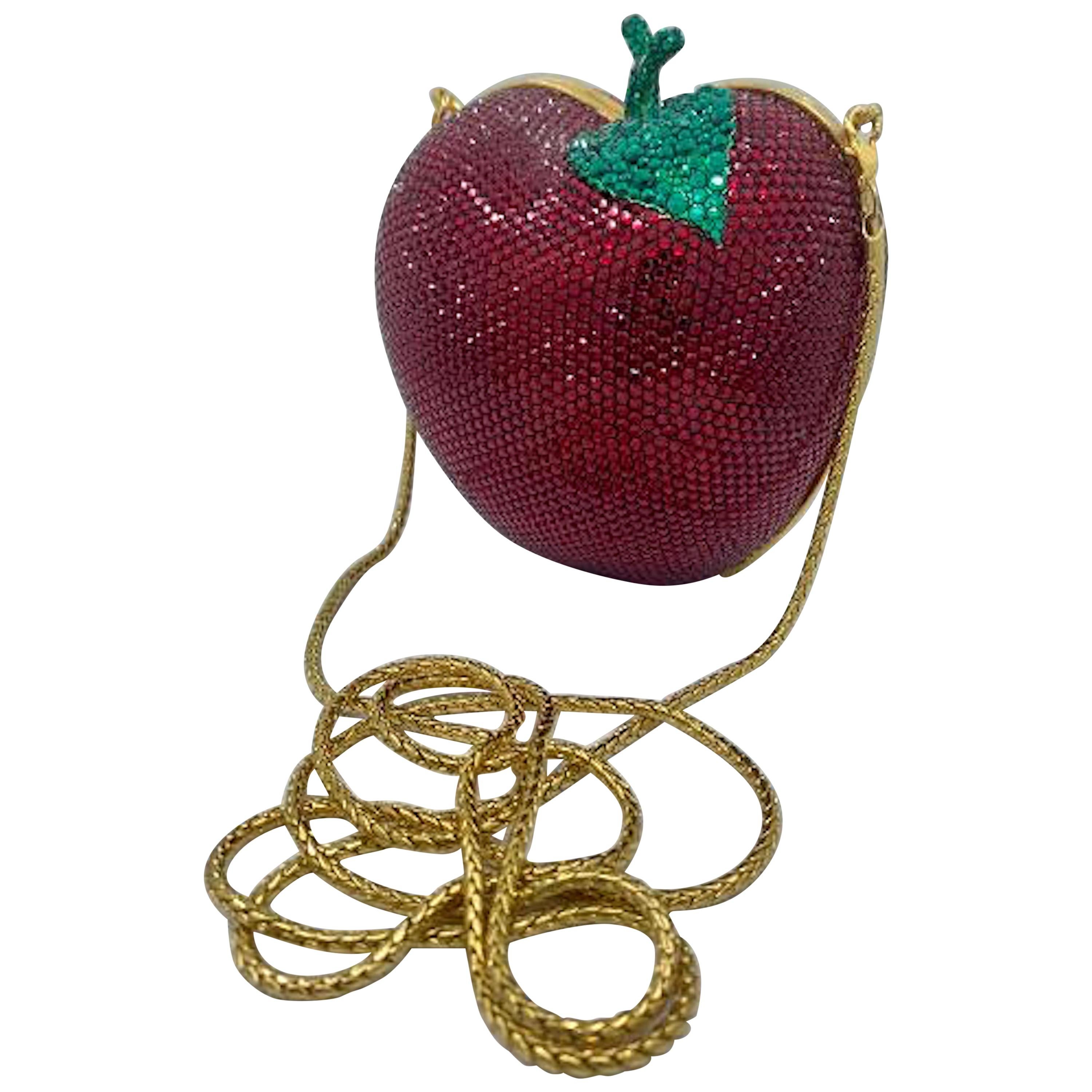 Kathrine Baumann Beverly Hills Snow White's Red Apple Minaudiere Evening Bag