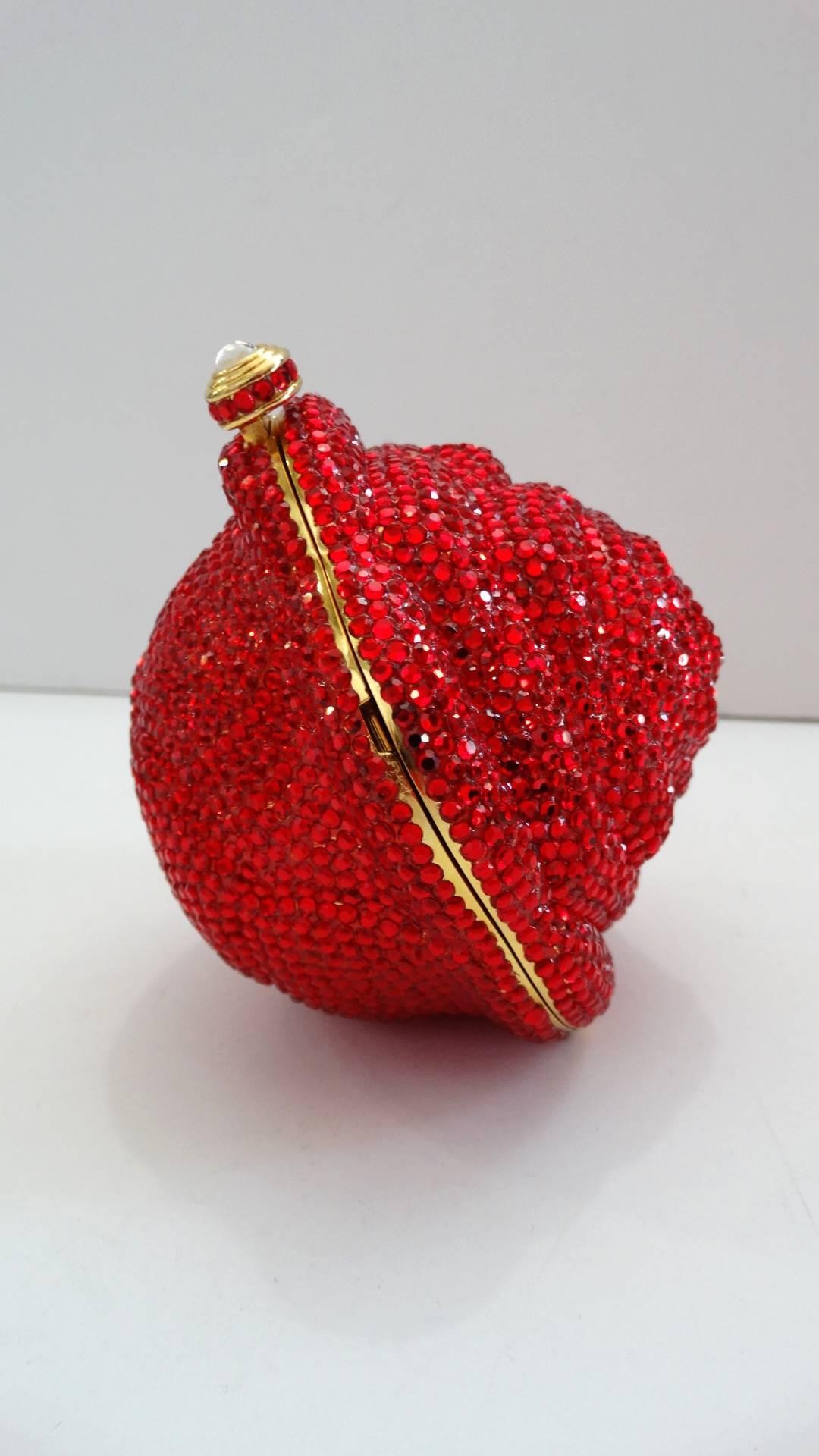 Women's Kathrine Baumann Beverly Hills Red Rose Swarovski Minaudière