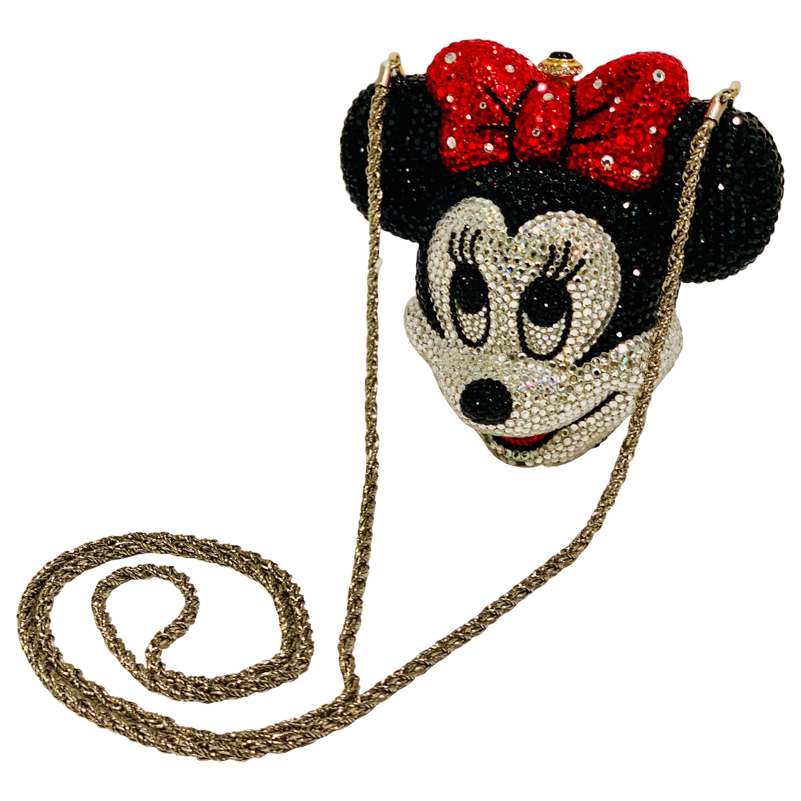 Kathrine Baumann Minnie Mouse Disney Swarovski Crystal Miniaudiere Evening Bag