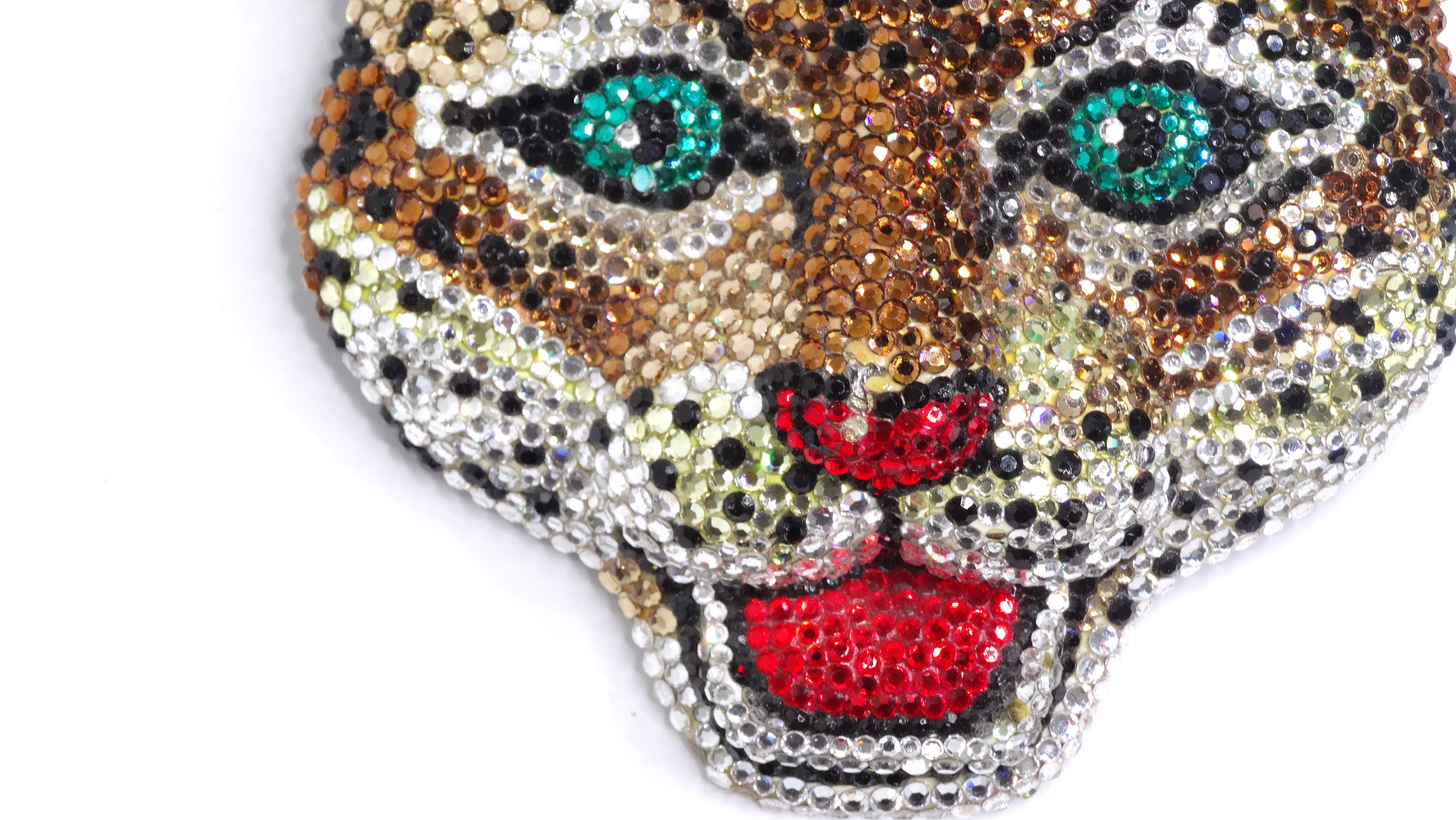 Calling all feline lovers! Add some GLAM to your belt buckle collection & catch someone's attention from across the room with the sparkle. This intricate Leopard buckle is designed and signed by Kathrine Baumann in 1993 and completely adorned in