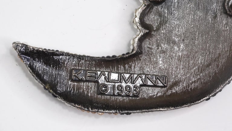 Kathrine Baumann Swarovski Moon Belt Buckle For Sale at  display picture 1
