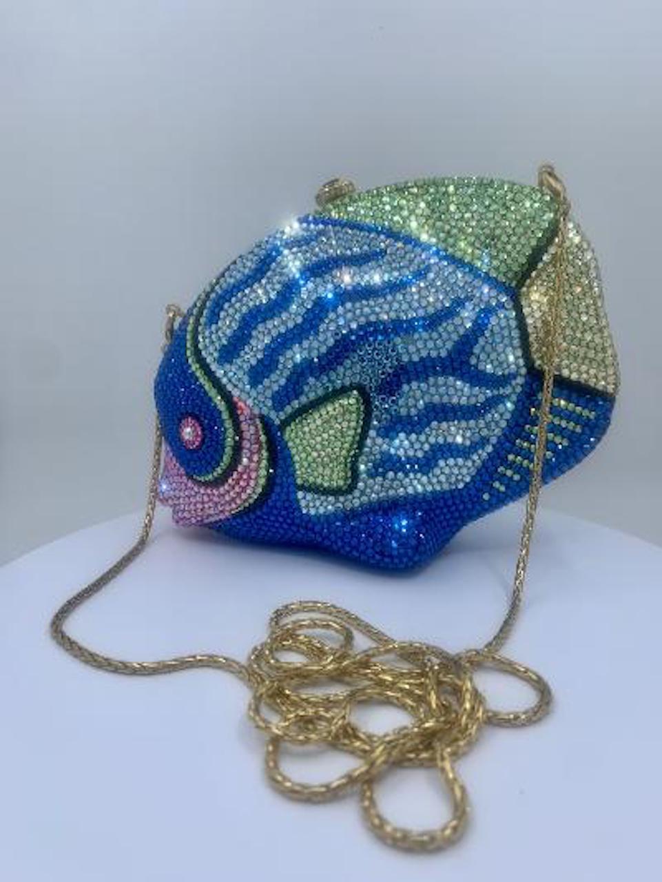 Kathrine Baumann Tropical Fish Swarovski Crystal Minaudiere Evening Bag 5