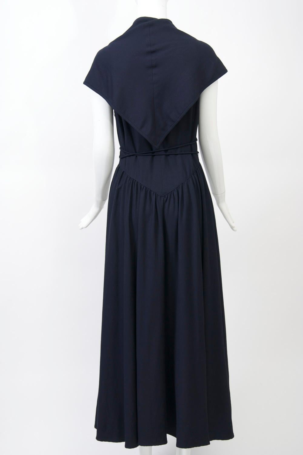 Women's Kathryn Dianos Navy Maxi Dress For Sale
