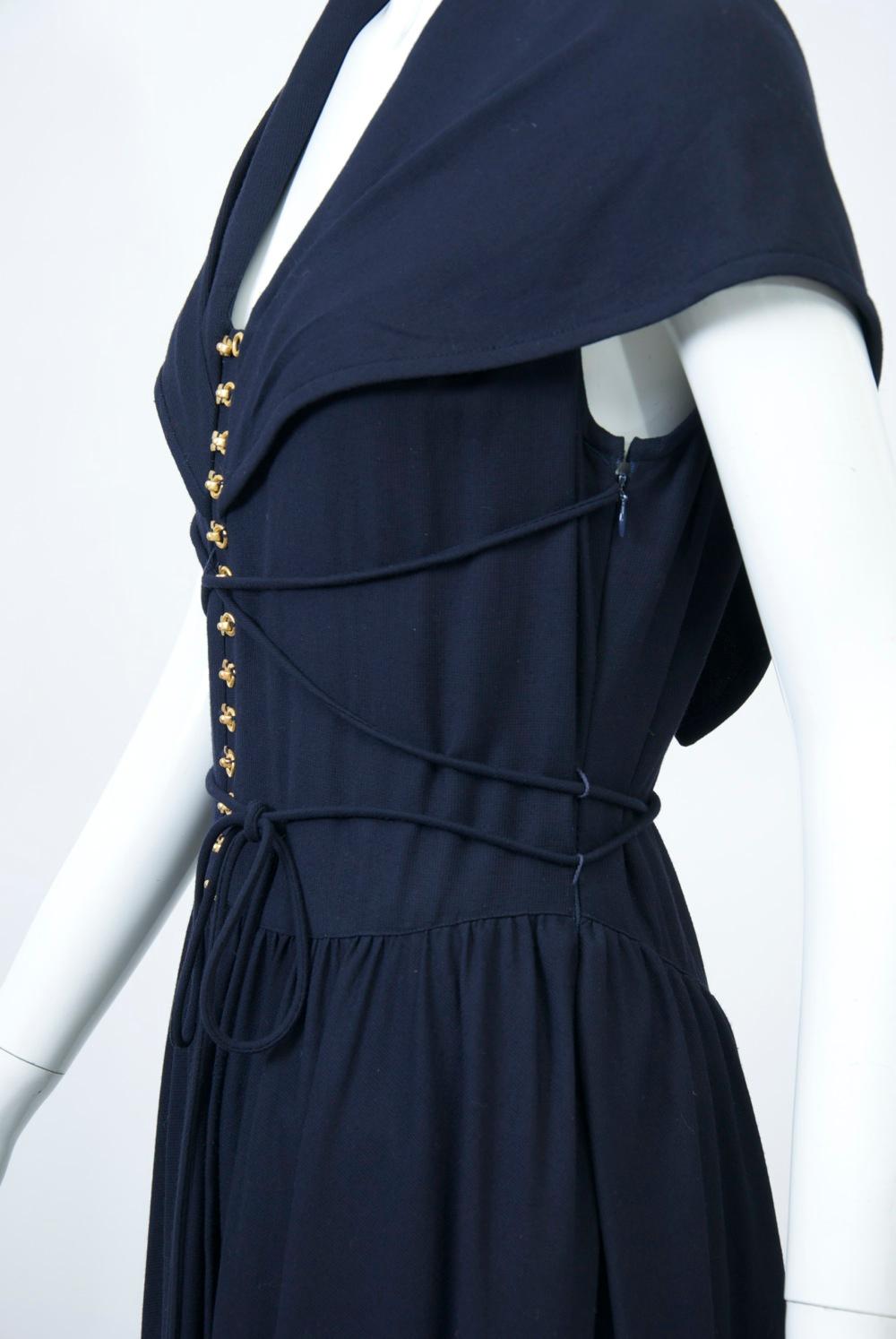 Kathryn Dianos Navy Maxi Dress For Sale 2