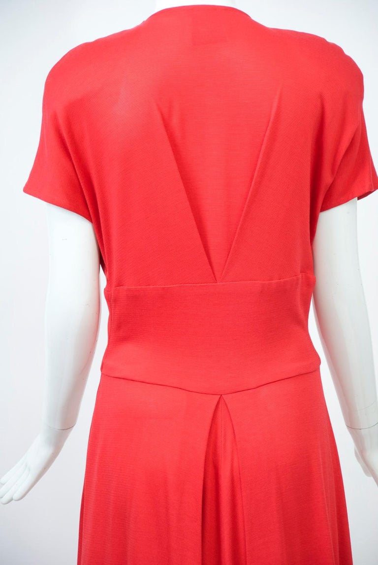 Kathryn Dianos Red Maxi Dress For Sale at 1stDibs