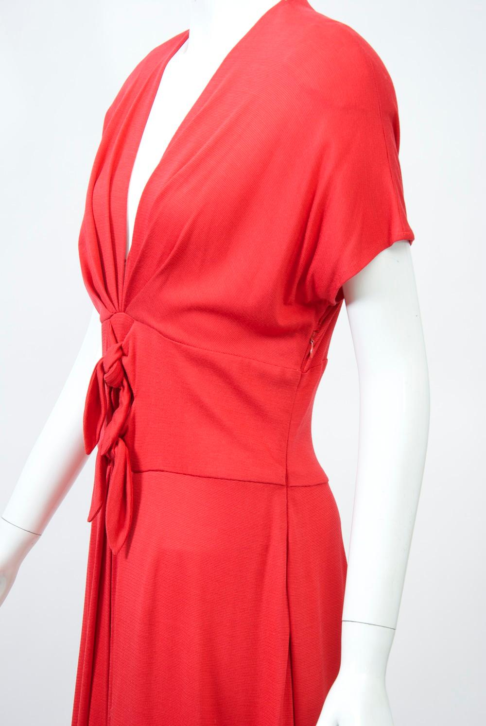 Kathryn Dianos Red Maxi Dress For Sale 2
