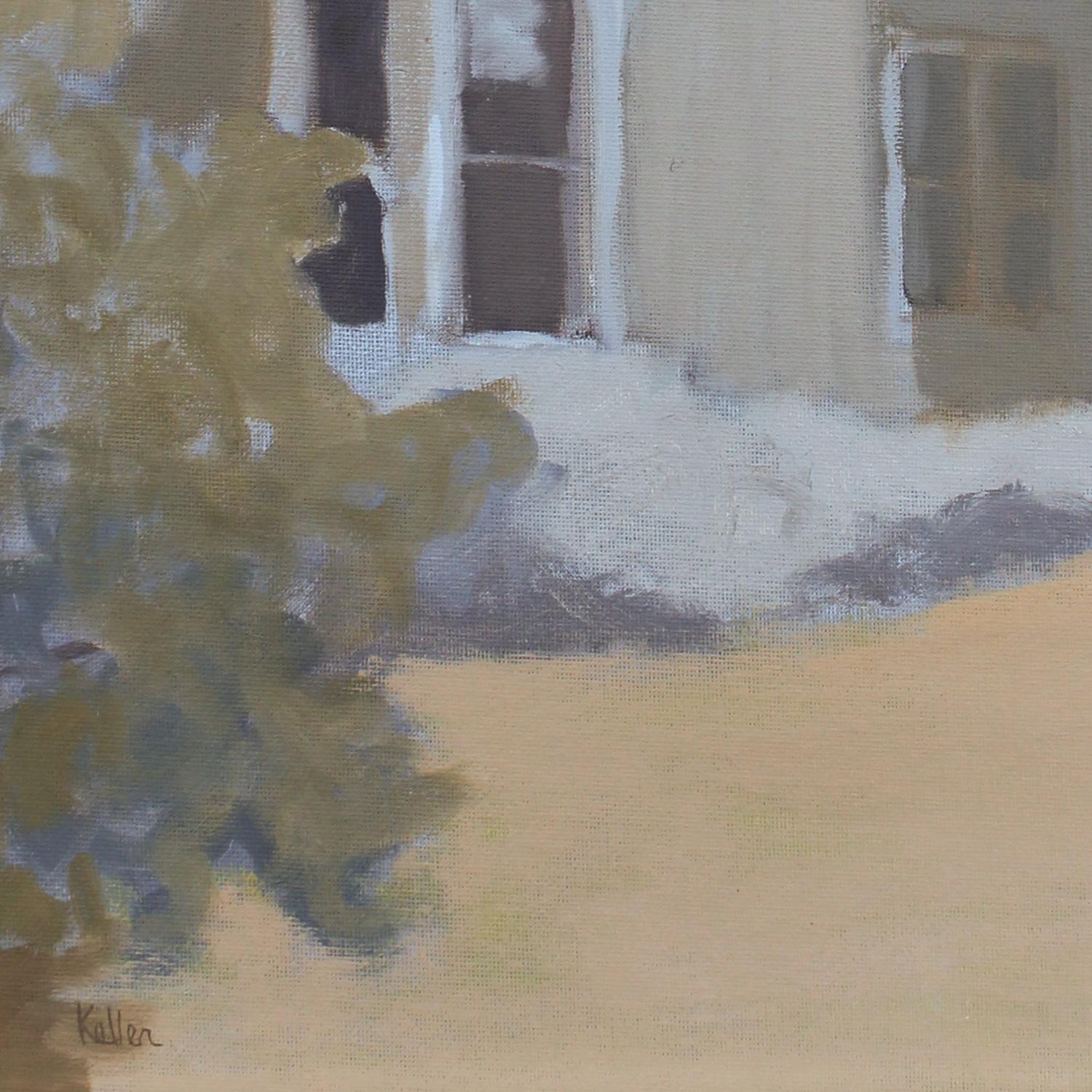 'Bleak House 7-13-2020' - paesaggio plein air - pittura architettonica - Painting Impressionismo americano di Kathryn Keller