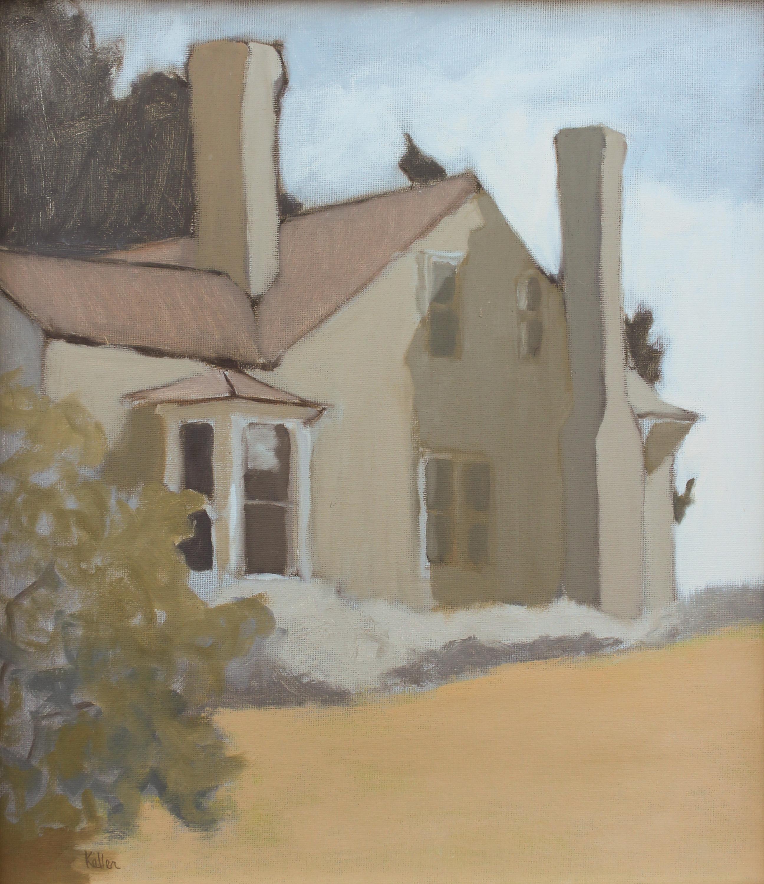 „Bleak House 7-13-2020“ – Pleinairlandschaft – architektonisches Gemälde 