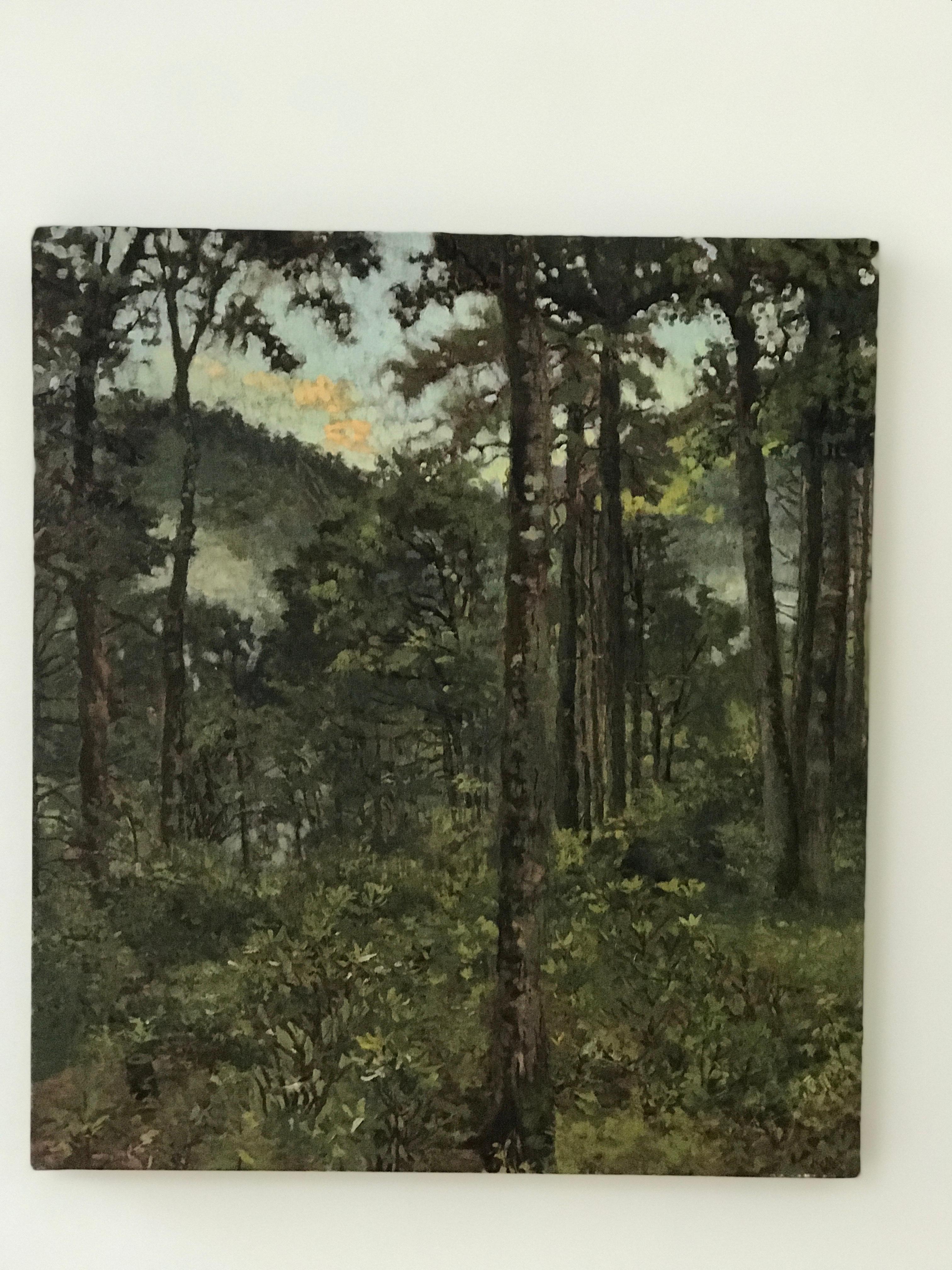 Cashiers, (a landscape in the Barbizon tradition) - Painting by Kathryn Keller