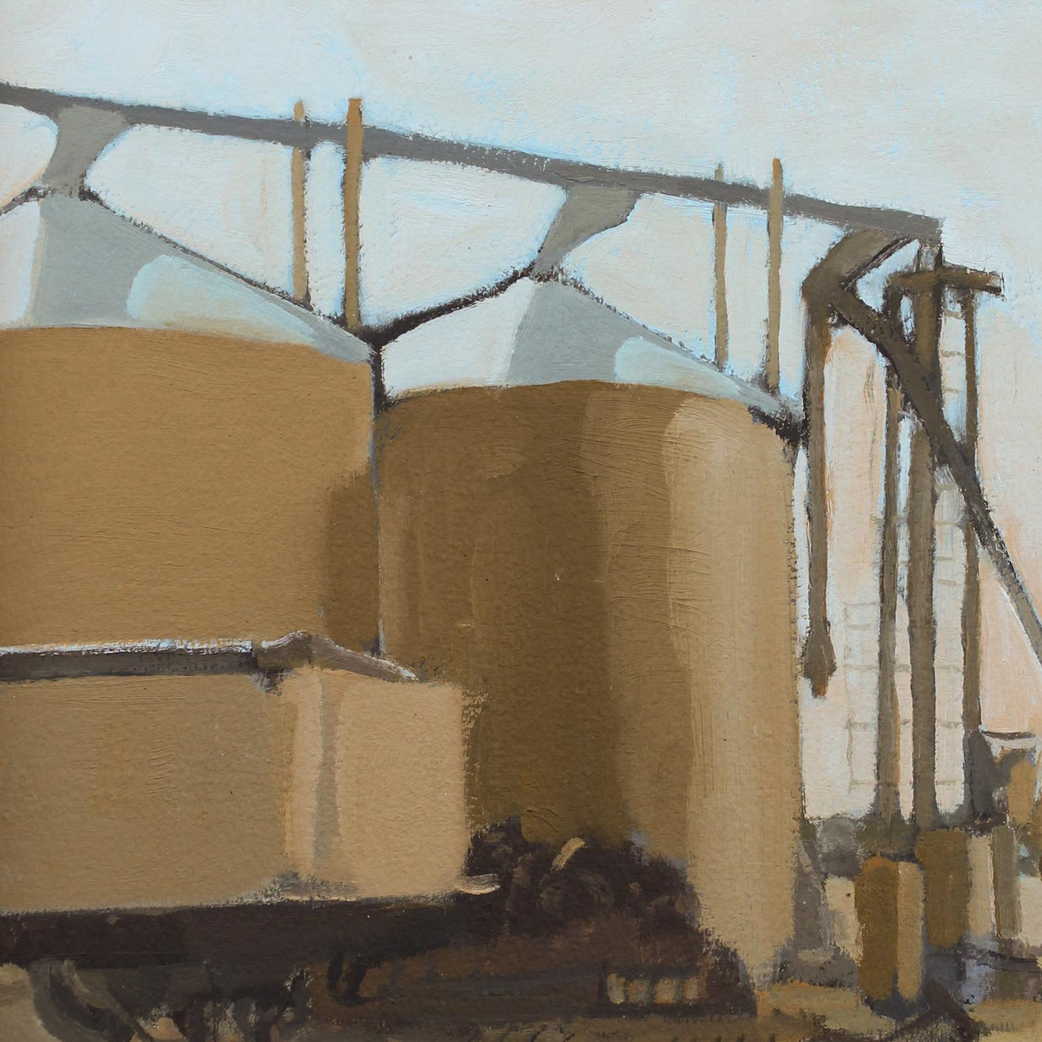 'Inglewood 6-12-2020' - plein air landscape - architectural painting  - Painting by Kathryn Keller