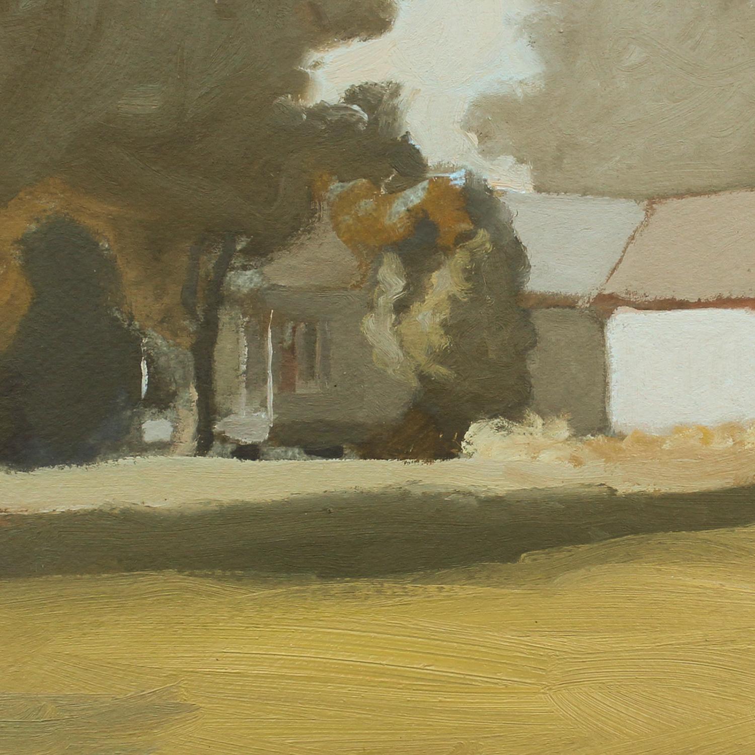 'Inglewood 6-15-2020' - plein air landscape - architectural painting  - Painting by Kathryn Keller