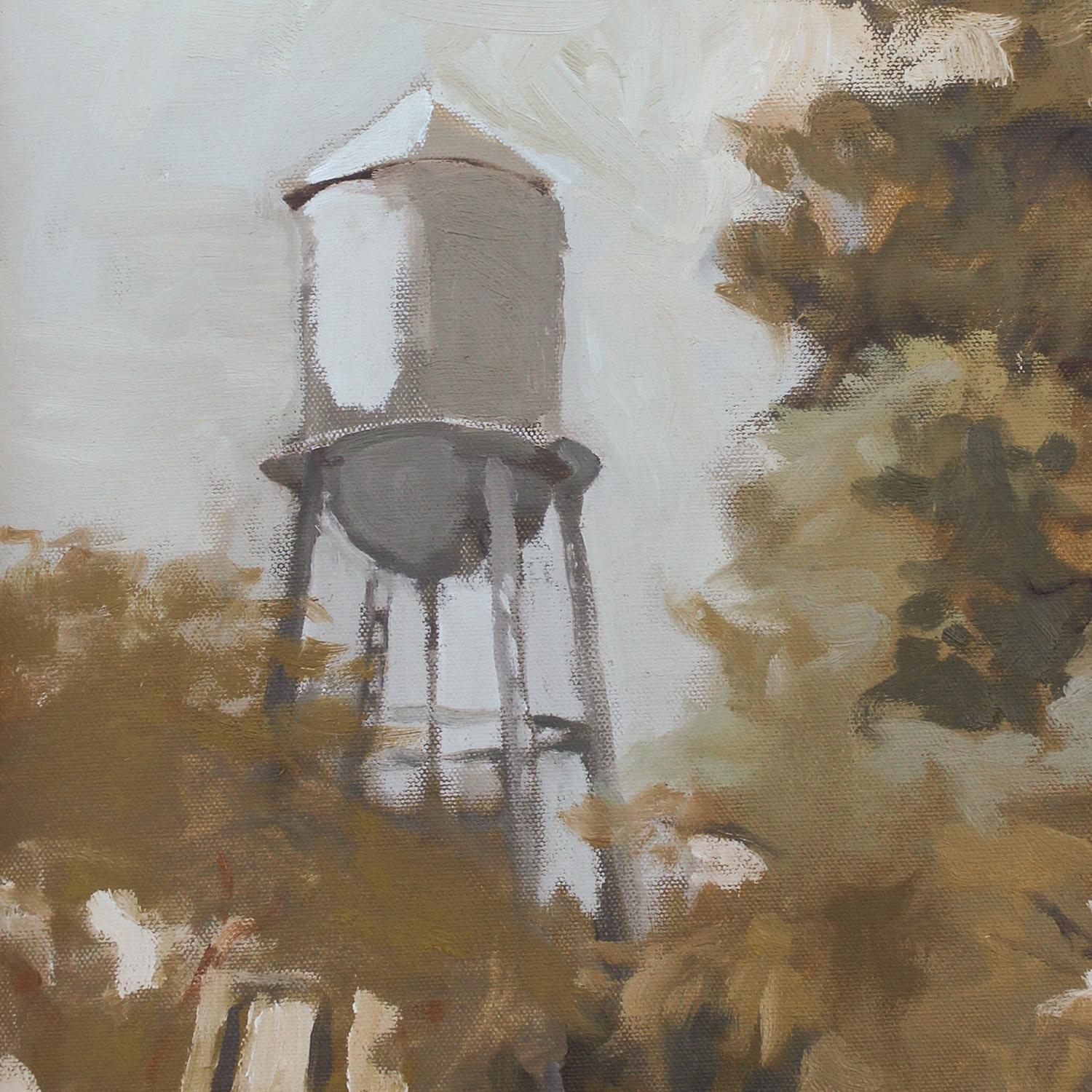 'Inglewood 6-4-2020' - plein air landscape - architectural painting  - Painting by Kathryn Keller