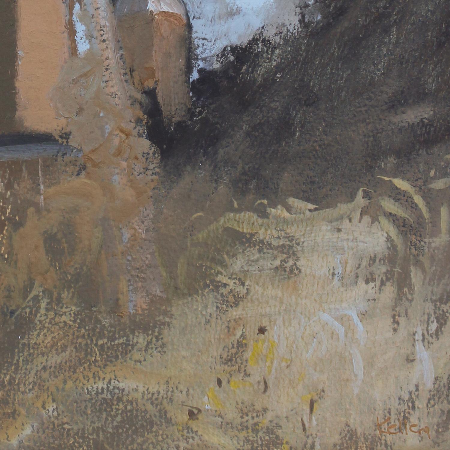 „Inglewood 6-8-2020“ – Pleinair-Landschaft – architektonische Malerei  (Amerikanischer Impressionismus), Painting, von Kathryn Keller