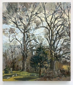 'Laid Bare' - landscape - oil on canvas - woods - George Inness