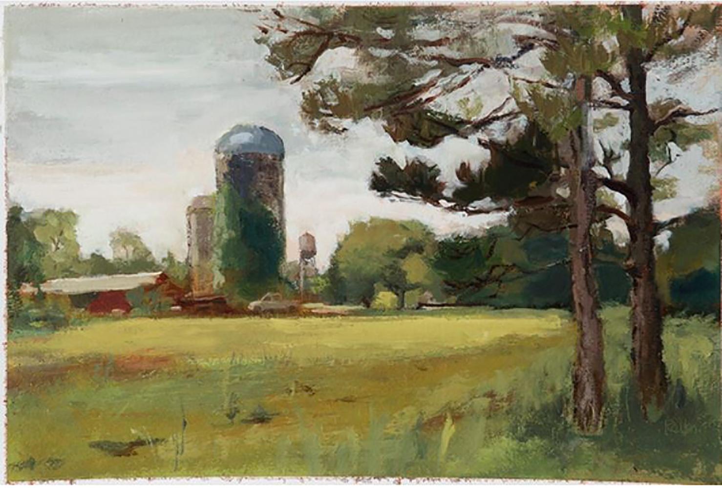 Kathryn Keller Landscape Painting - The Farm