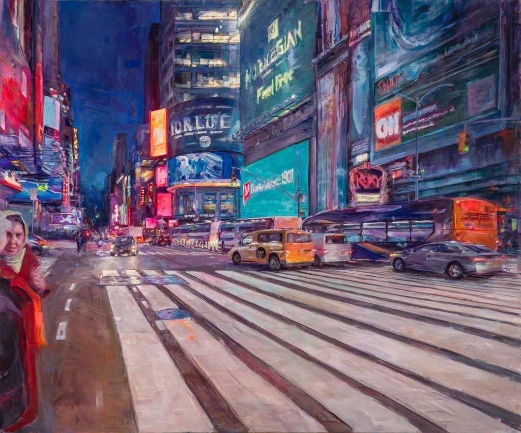 City Lights - Painting by Kathryn Maher