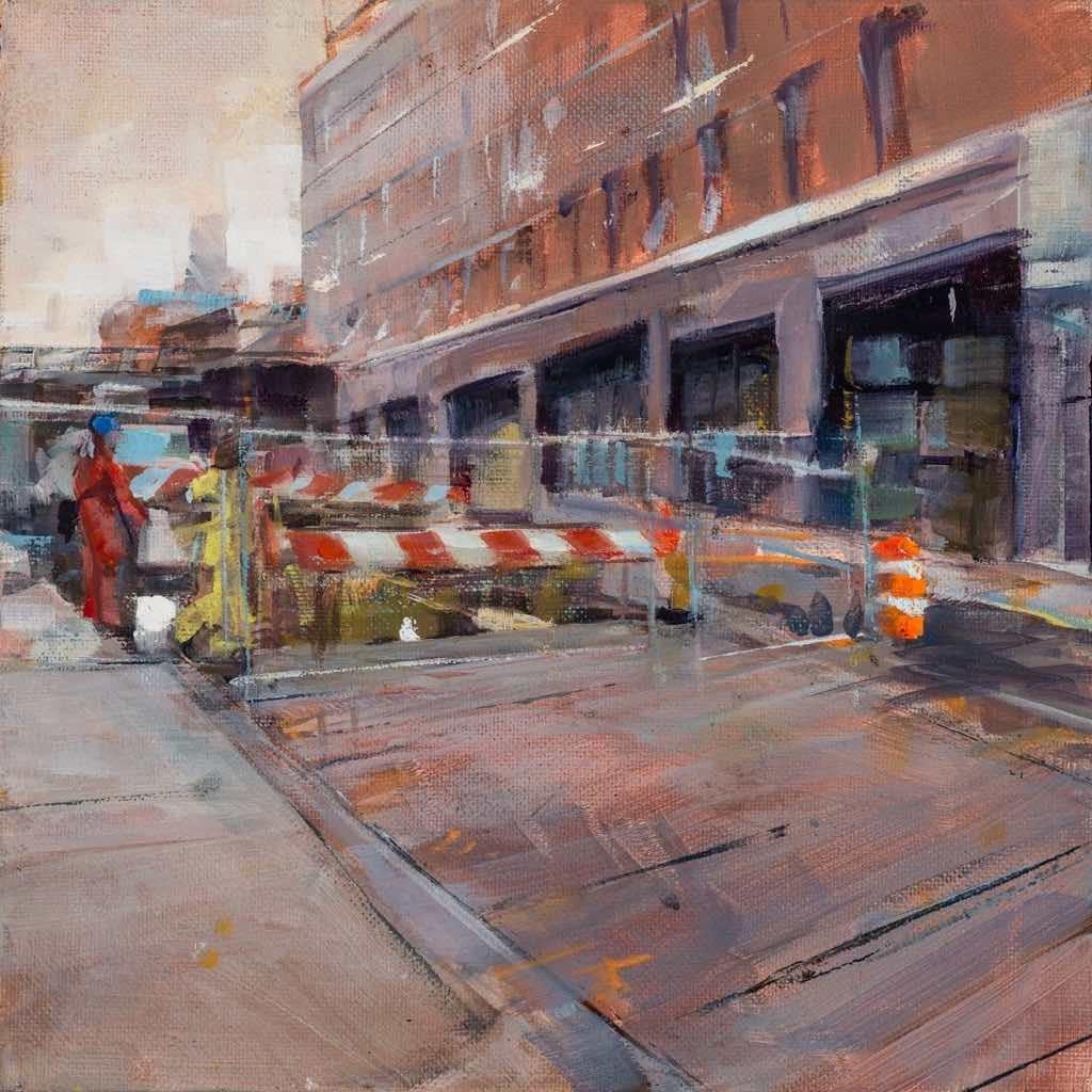 Kathryn Maher Landscape Painting - Downtown Construction