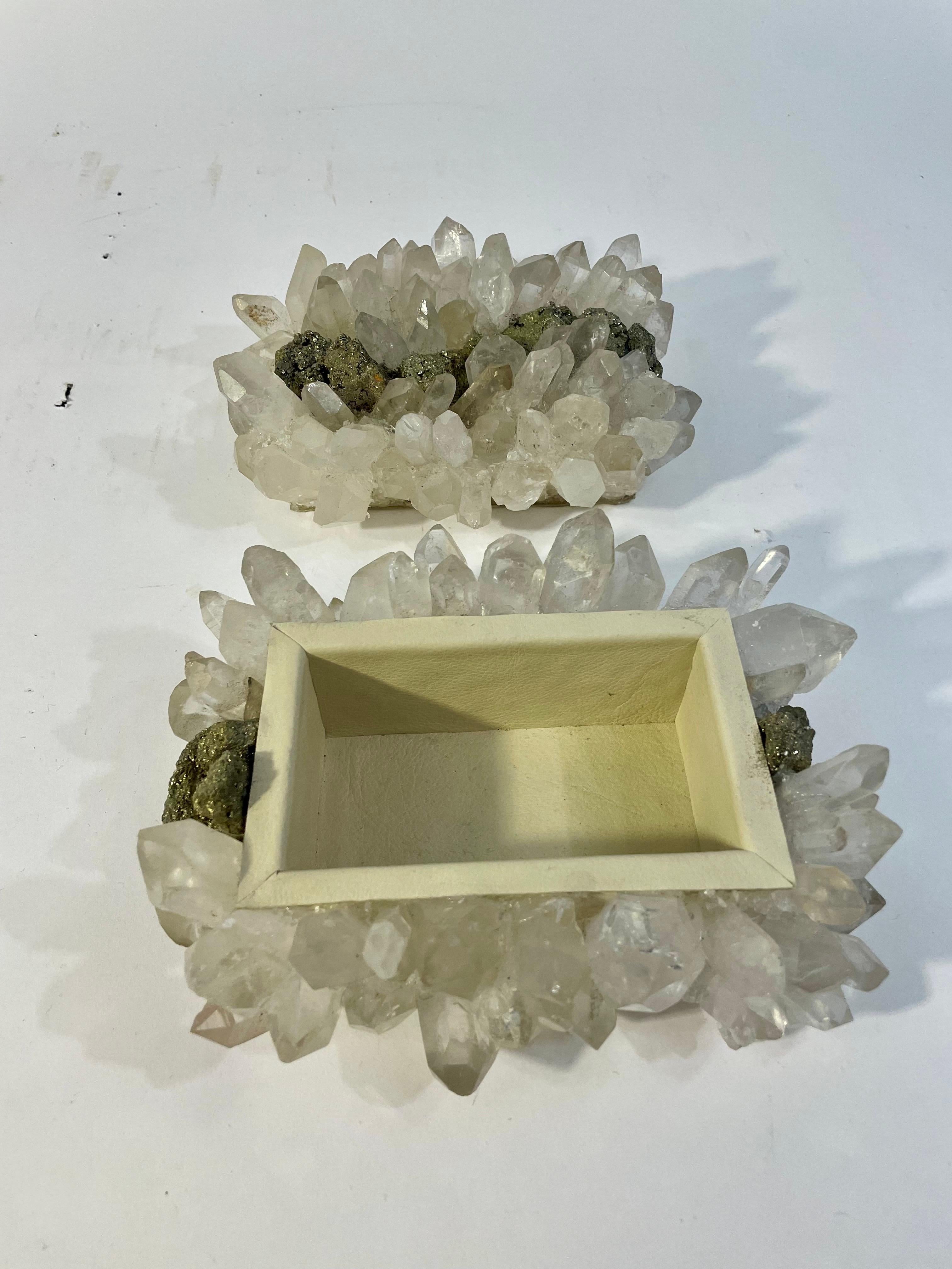 Kathryn McCoy boîte en quartz et pyrite Bon état - En vente à Winnetka, IL