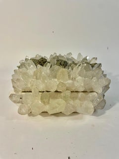 Scatola di quarzo Kathryn McCoy intarsiata con pirite