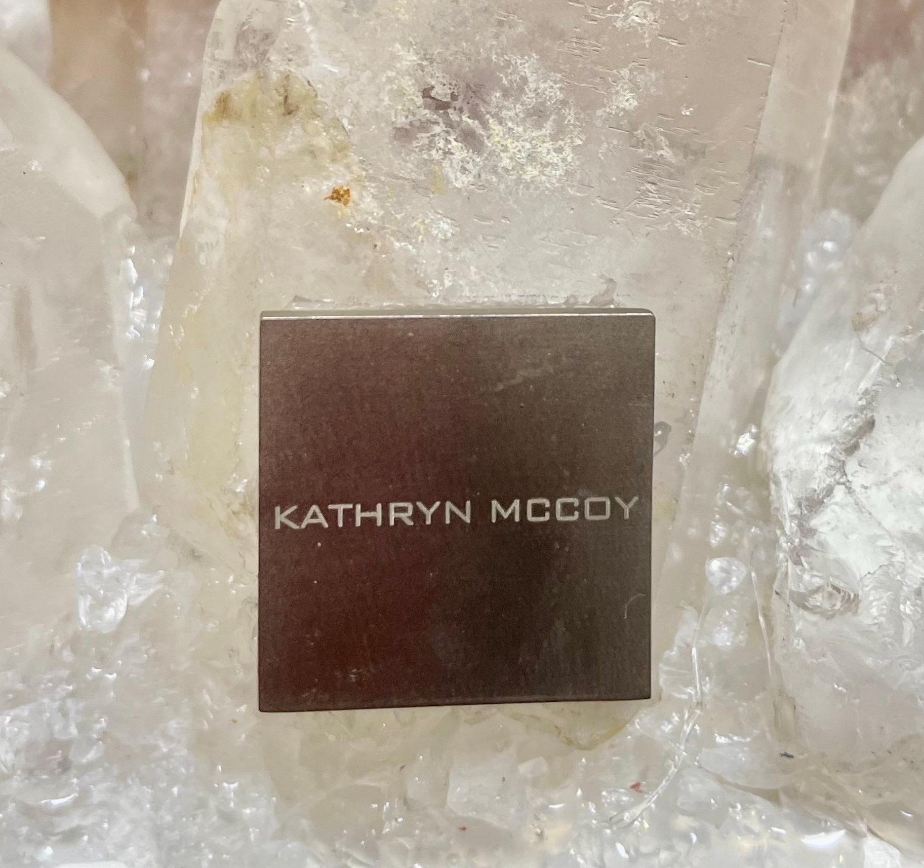 XXI secolo e contemporaneo Scatola di quarzo Kathryn McCoy intarsiata con pirite in vendita