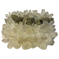 Scatola di quarzo Kathryn McCoy intarsiata con pirite