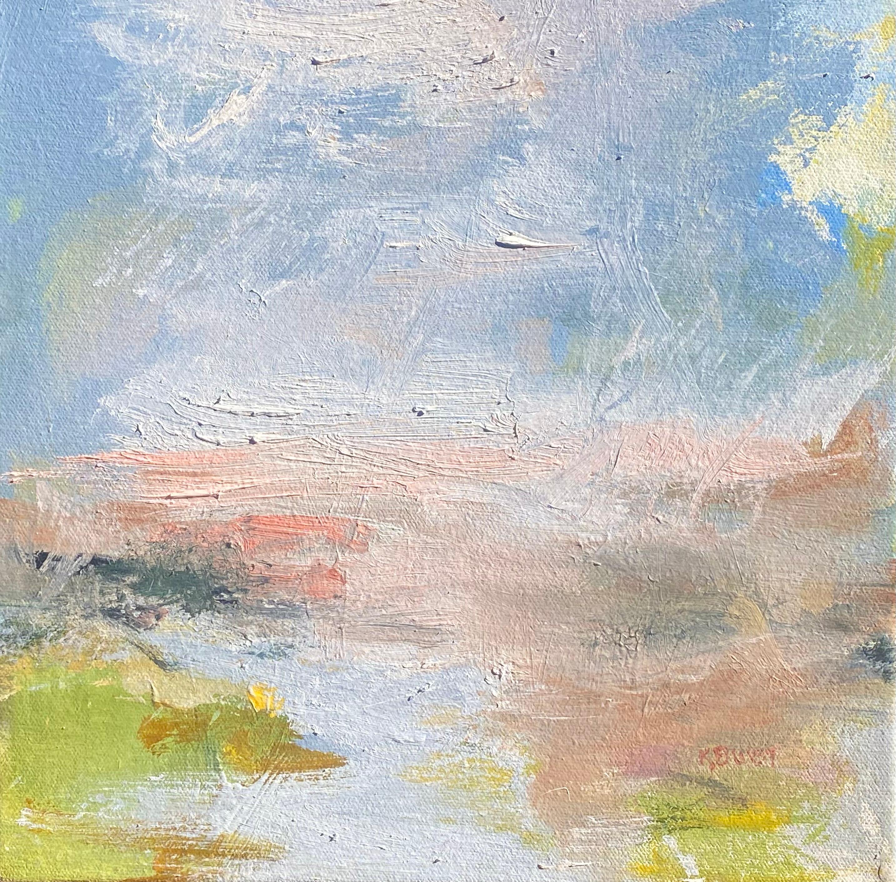 “Moving Mist” - Abstract Painting by Kathy Buist