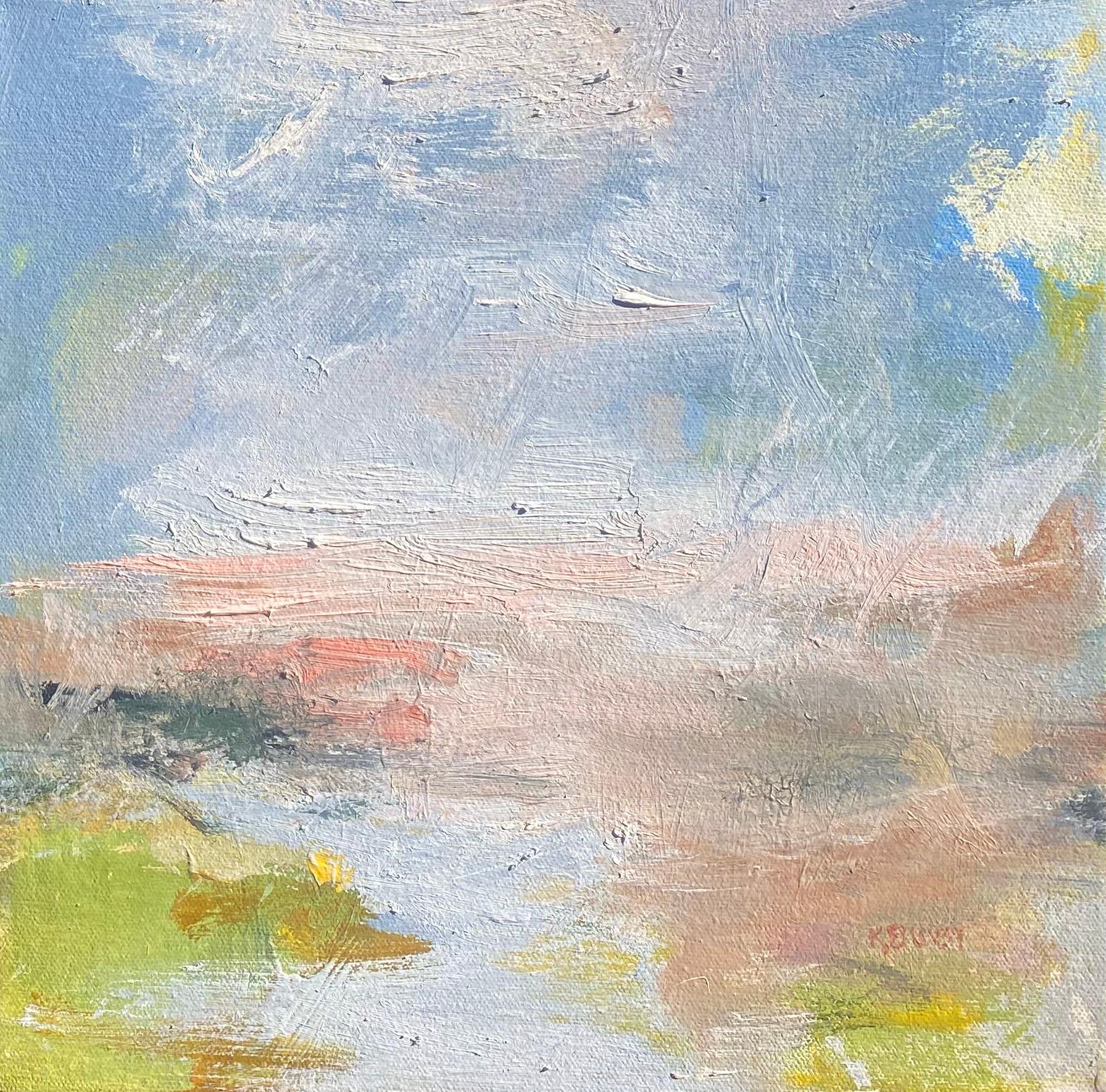 Kathy Buist Landscape Painting - “Moving Mist”